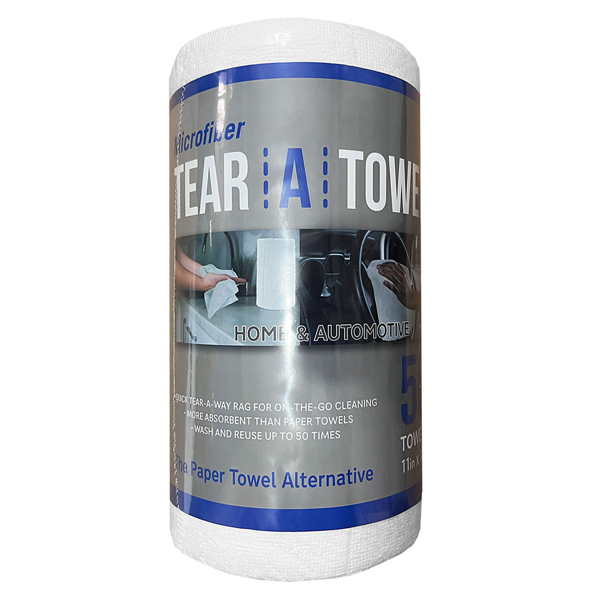 Eurow Tear-A-Towel — 50-Count, White, Model# EUTAT12WHT50