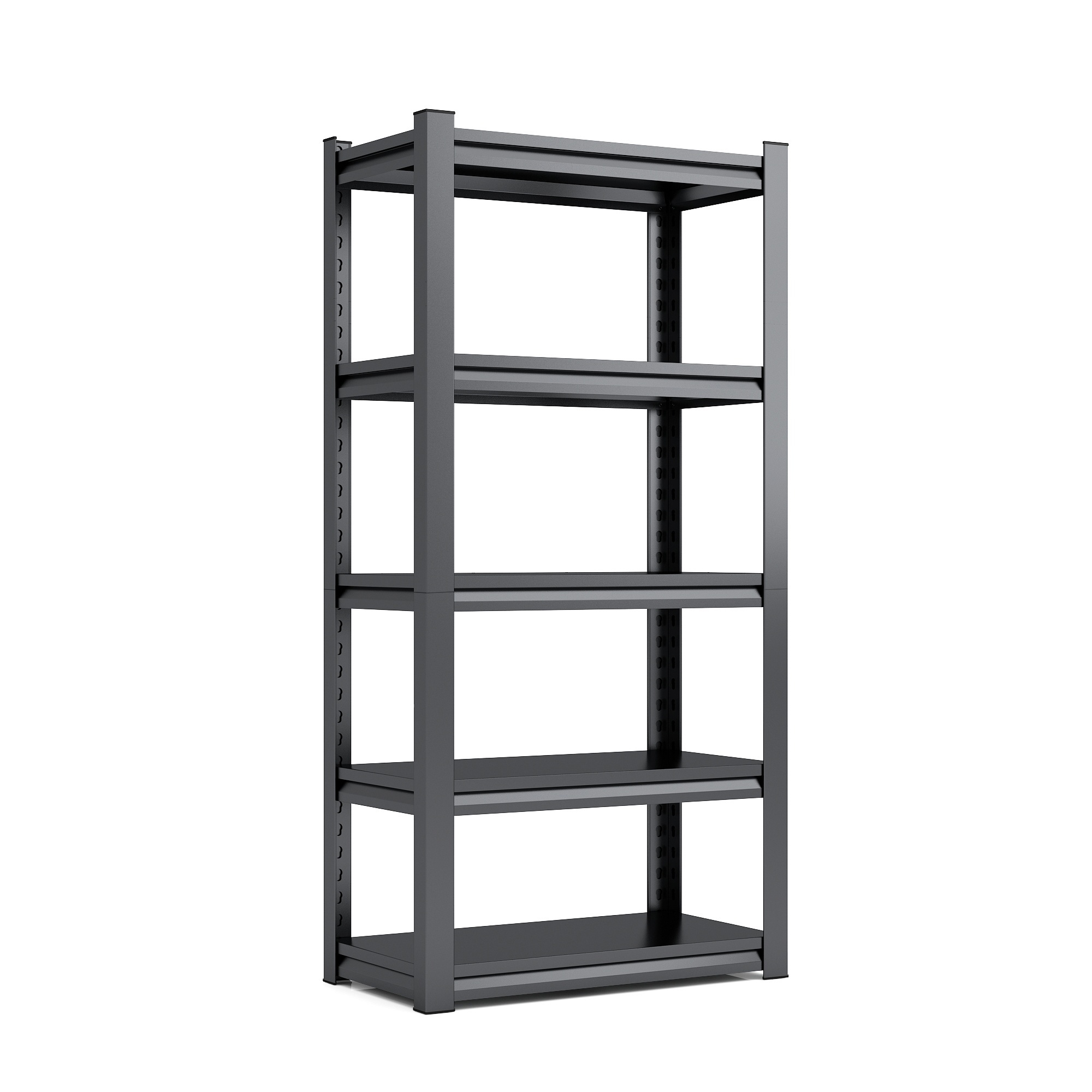 72"H 5 Tier Metal Shelves with 1500Lbs Heavy Duty Storage and Adjustable Shelves