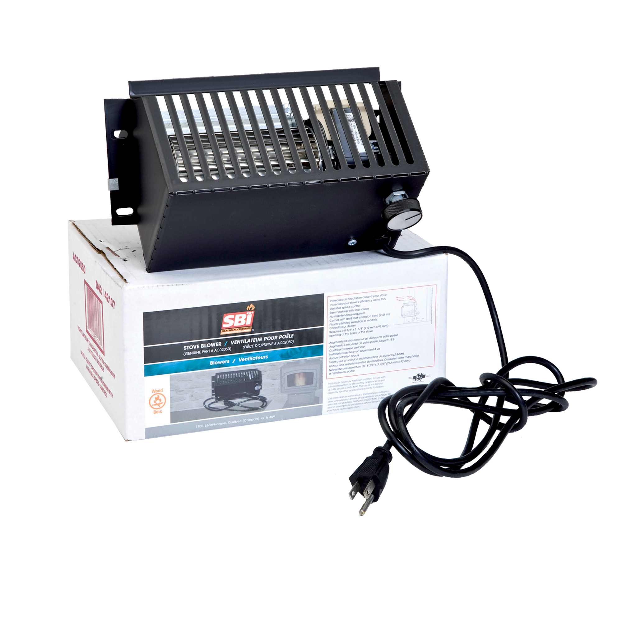 Blower with Variable Speed Control, 100 CFM, Model #AC02050