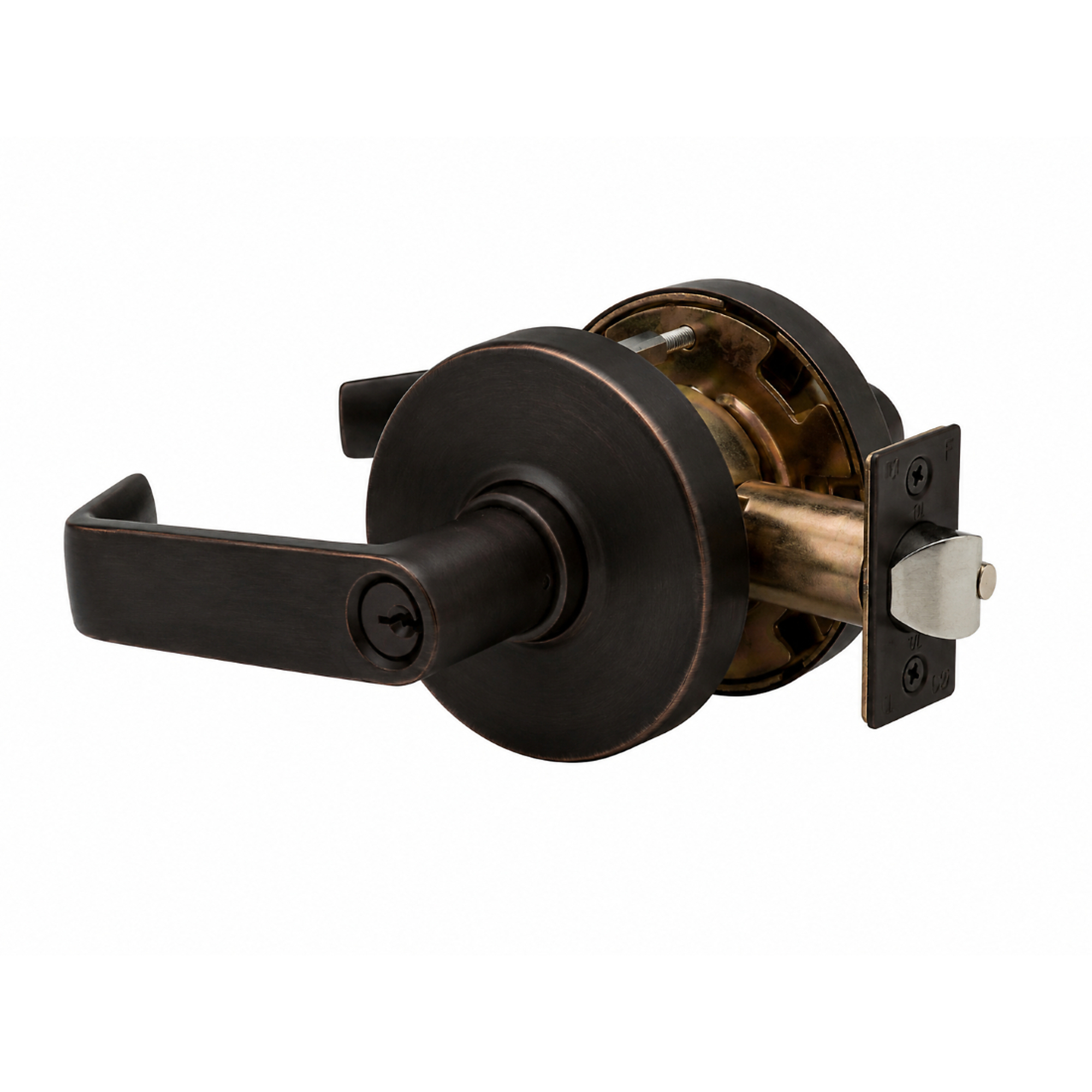 Trans-Atlantic, LHV Series Heavy-Duty Commercial Cylindrical Lever, Grade 1 Classroom in Oil-rubbed Bronze, #DL-LHV70-US10B