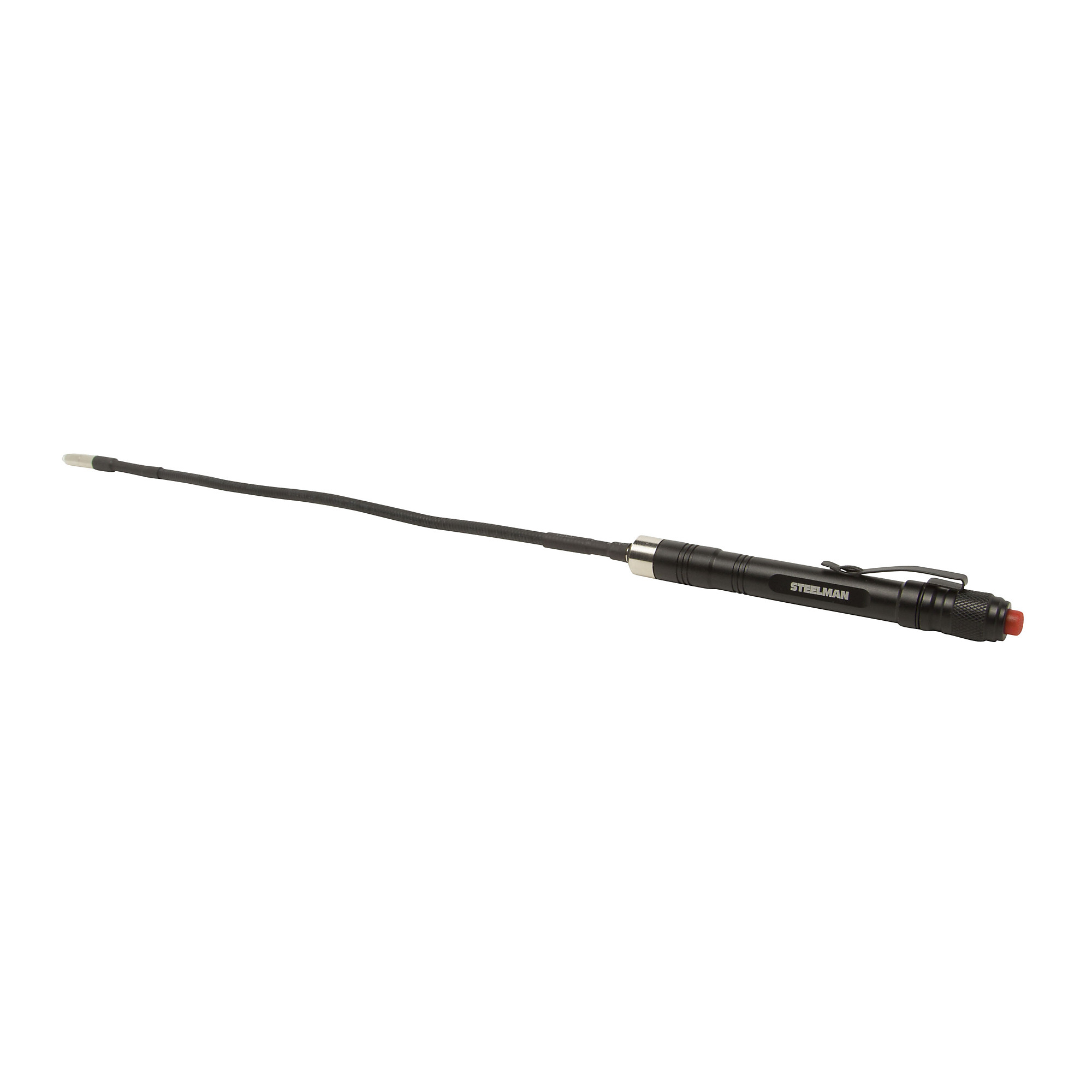 STEELMAN 2AAA 12-Inch Flexible Neck 10-Lumen LED Pen Light with Pocket Clip 95887