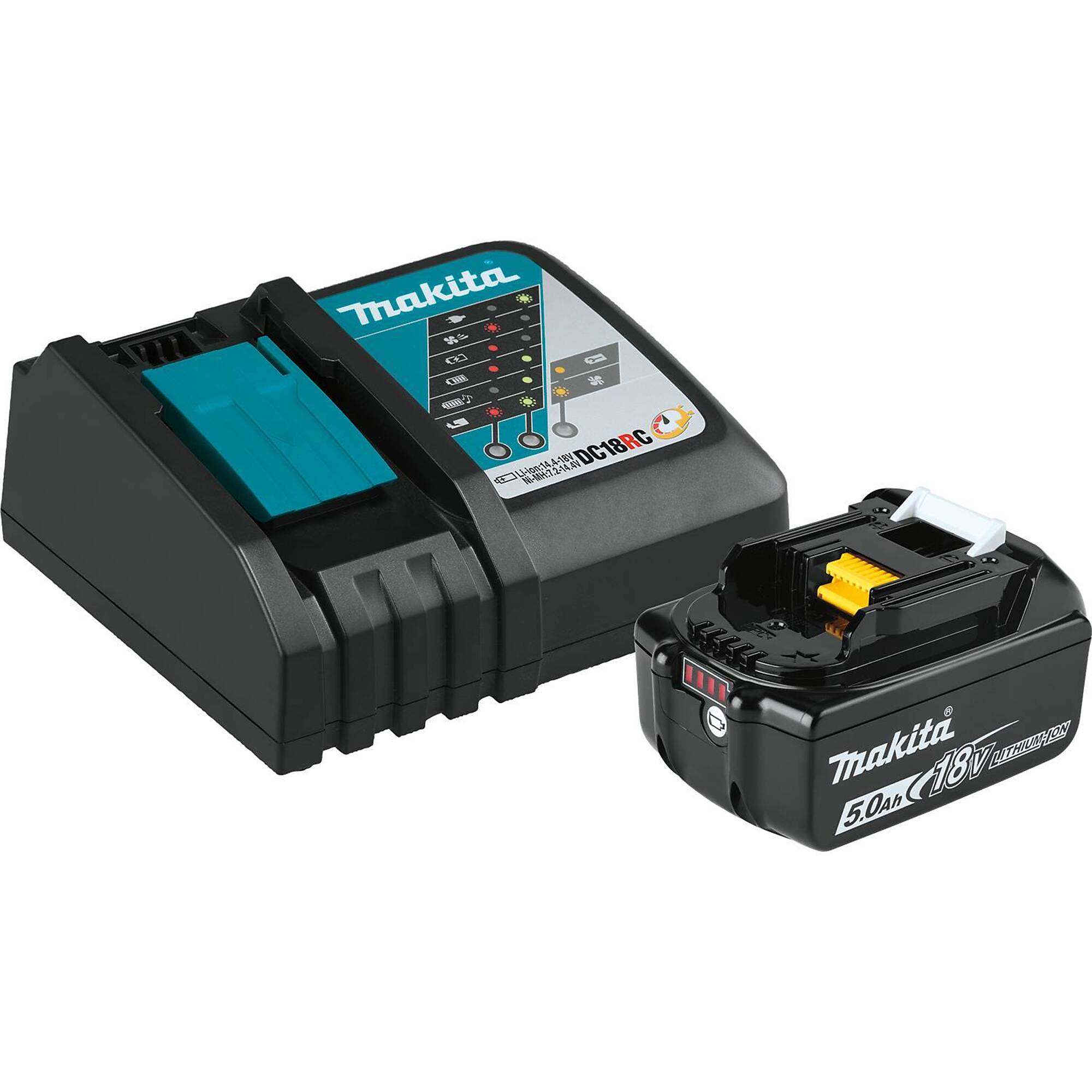 Makita® 18V LXT® 5.0Ah Starter Kit, Model# BL1850BDC1