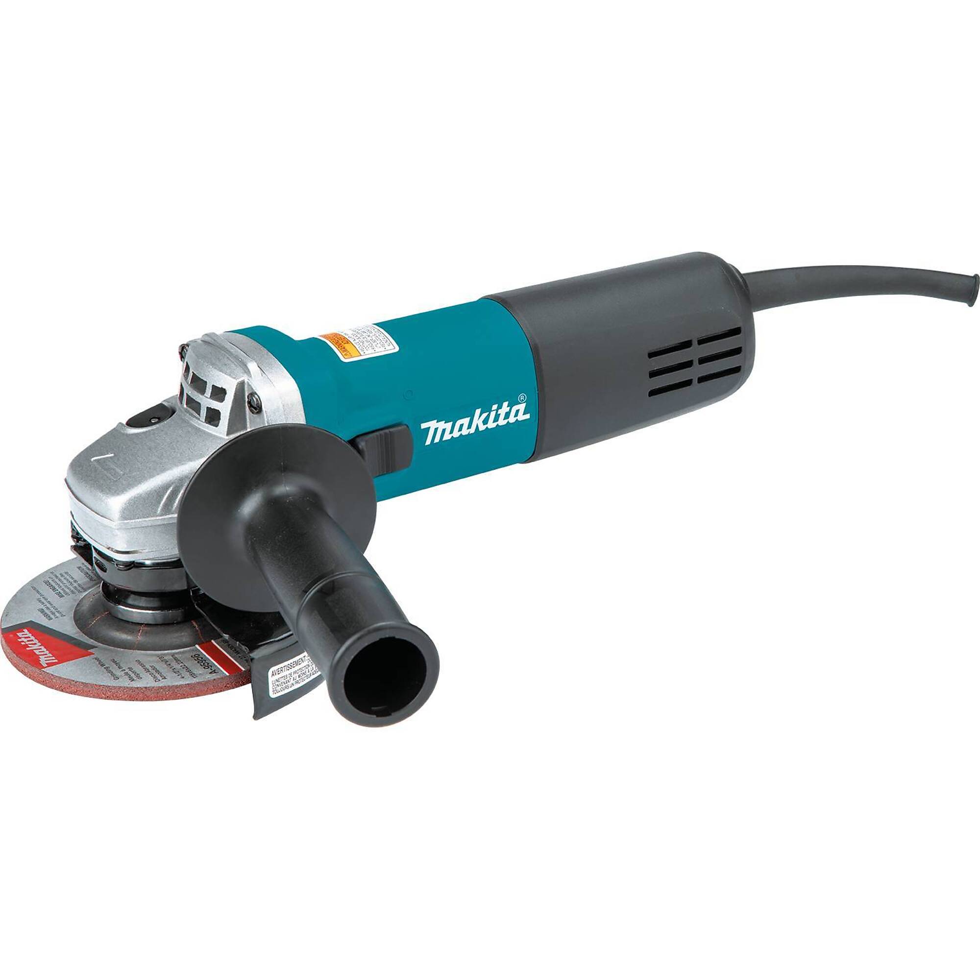 Makita® 4-1/2" 7.5 Amp Slide Swtich Angle Grinder, Lock-On, AC/DC, Model# 9557NB