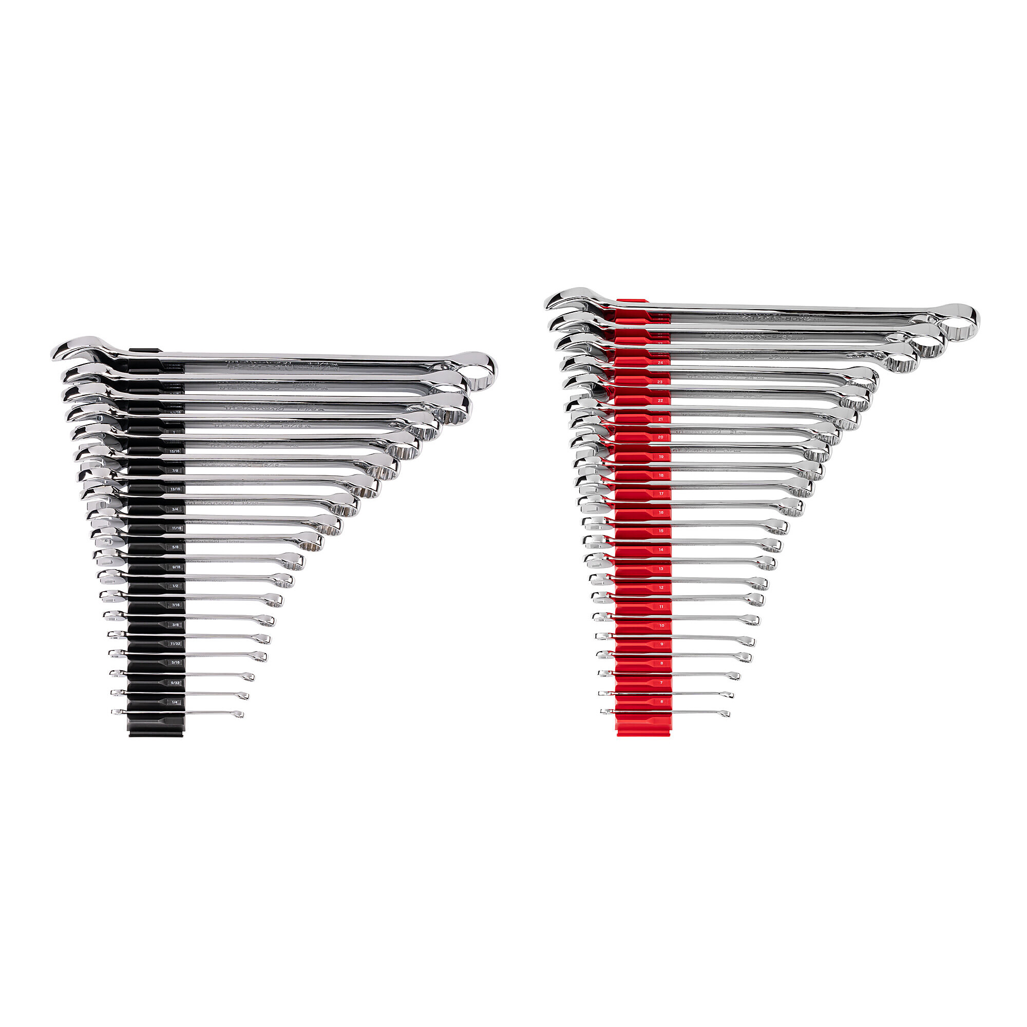TEKTON Combination Wrench Set with Modular Organizers, 41-Piece (1/4 - 1-1/4 in., 6 - 32 mm, Common Sizes) | WCB95304
