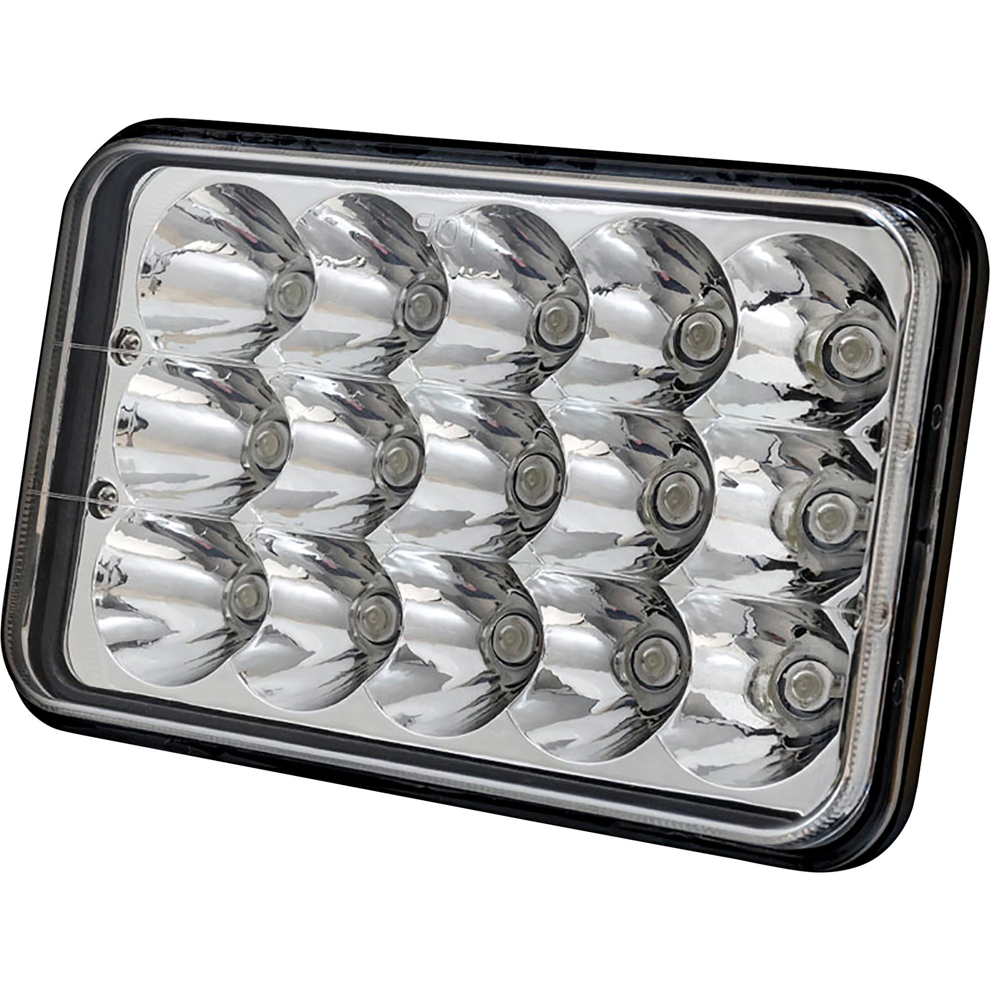 Trux Accessories 4in. x 6in. Rectangular LED Semi-Truck Headlight — High/Low Beam, Chrome, Model# TLED-H71