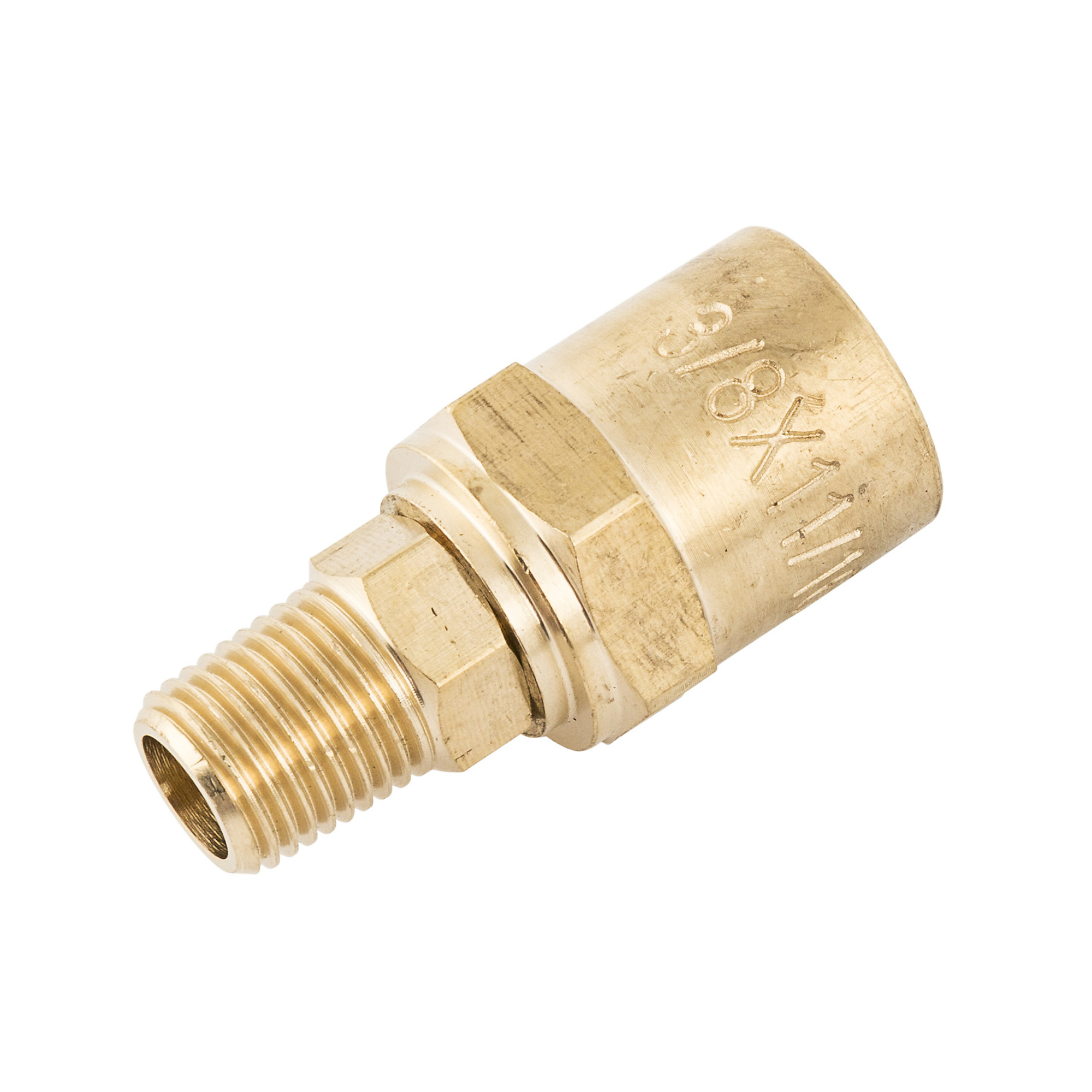 STEELMAN 3/8-Inch ID Reusable Brass Pneumatic Hose Fitting 60366