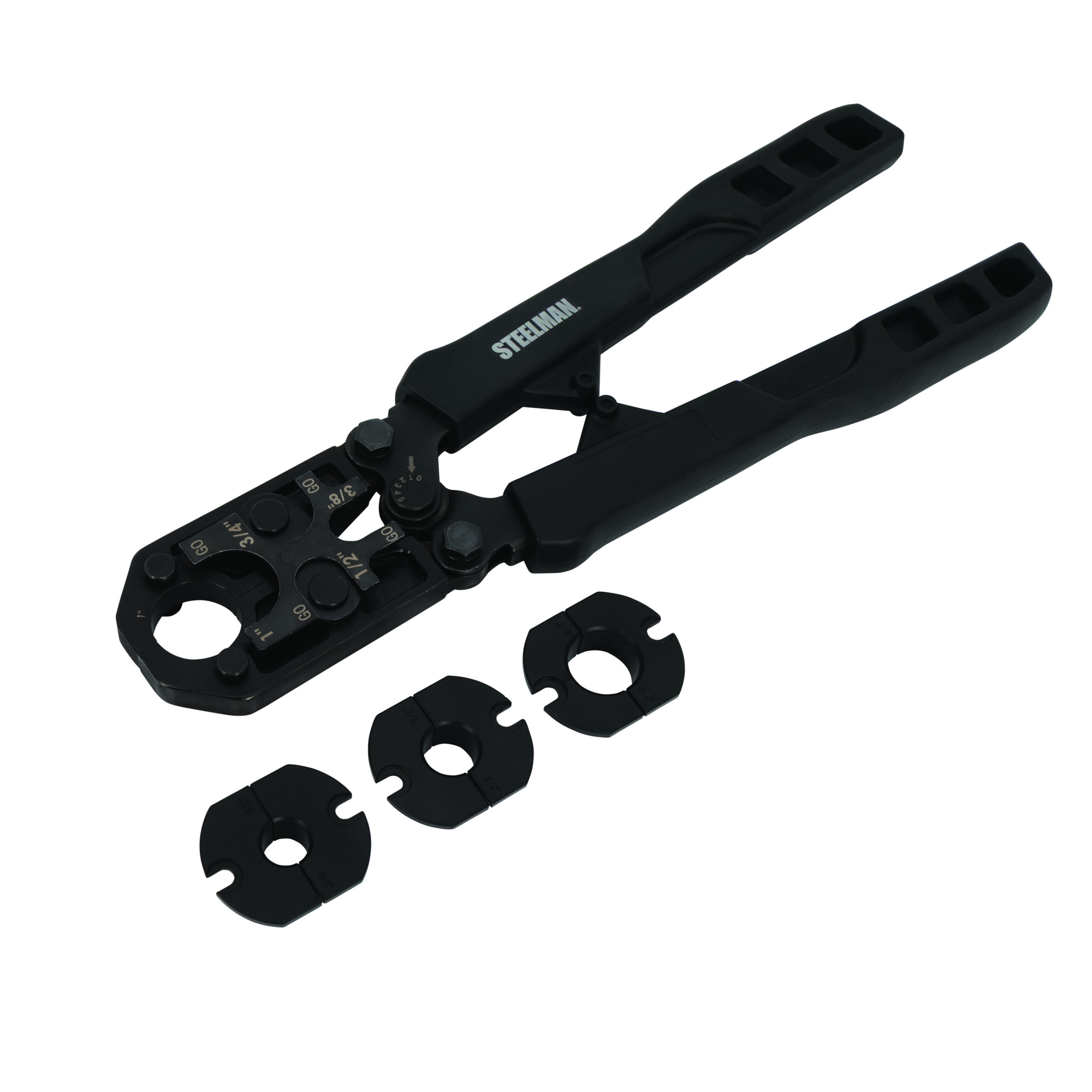 STEELMAN 3/8 to 1-Inch Multi-Head PEX-B Copper Crimp Tool Kit 61536