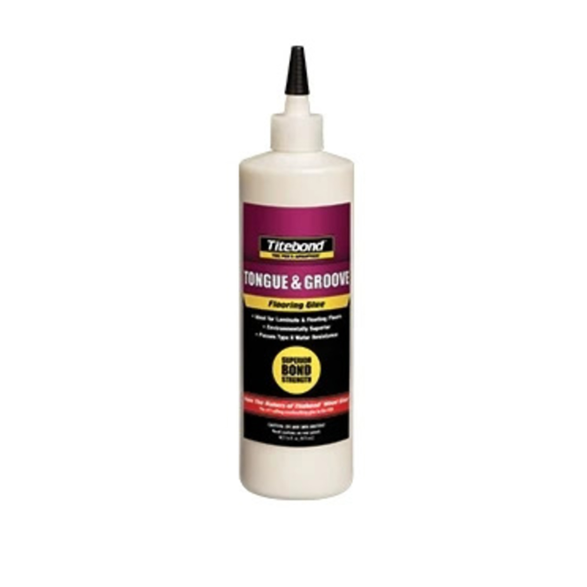 Titebond Tongue & Groove Flooring Glue, 16oz Bottle, 12PK