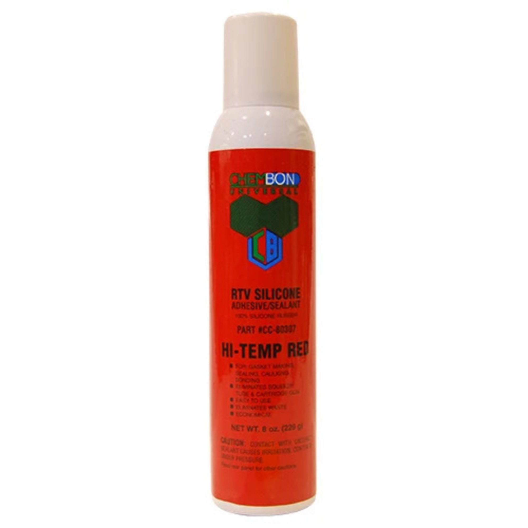 Adaseal Chembon Red Hi-Temp RTV Silicone Sealant 8oz Pressurized Can, 12PK