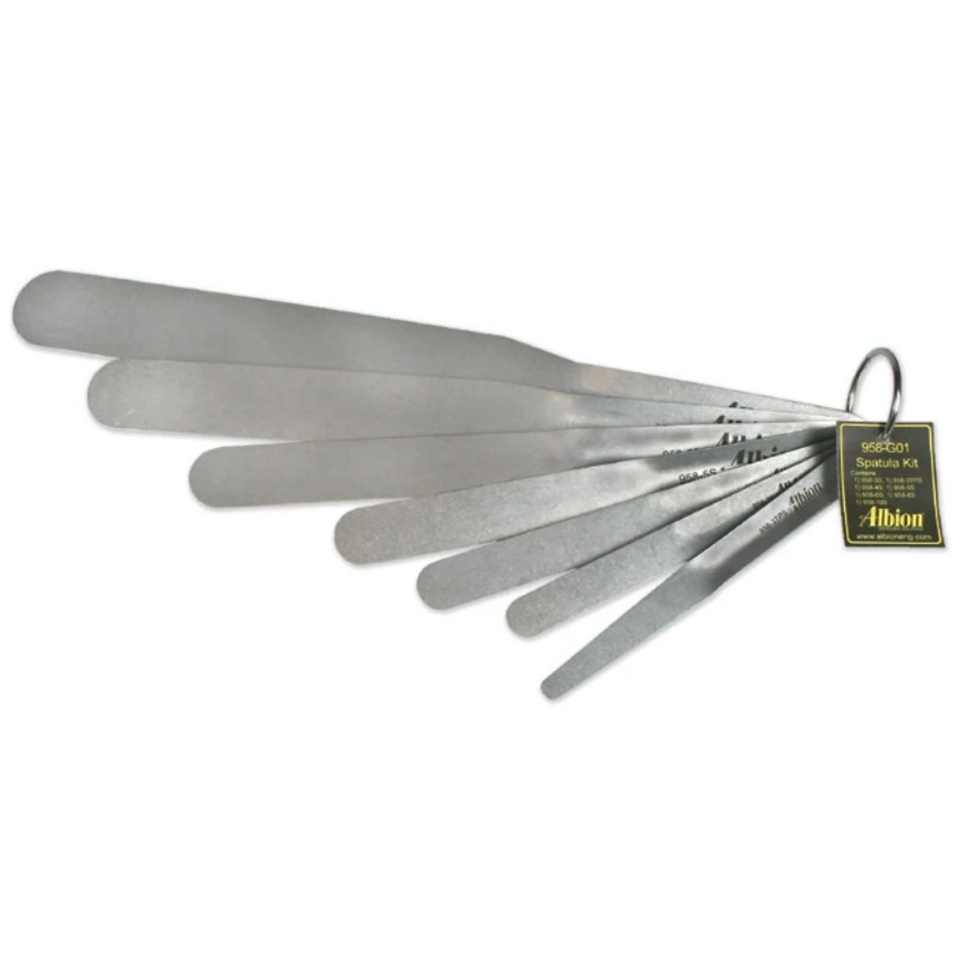 Albion 958-G01 7-Piece Streamline Caulk Spatula Set