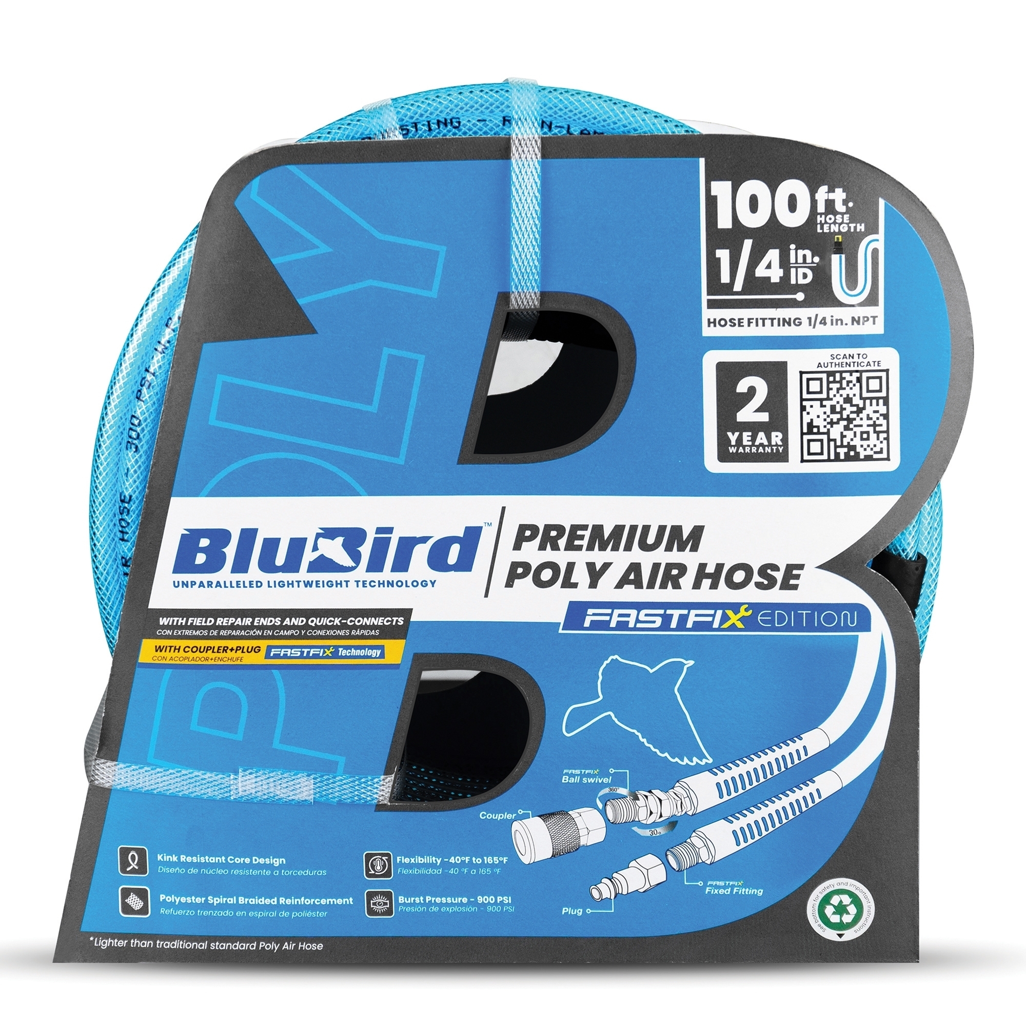 BluBird Poly Air Hose 1/4" x 100'  -  BBPU14100