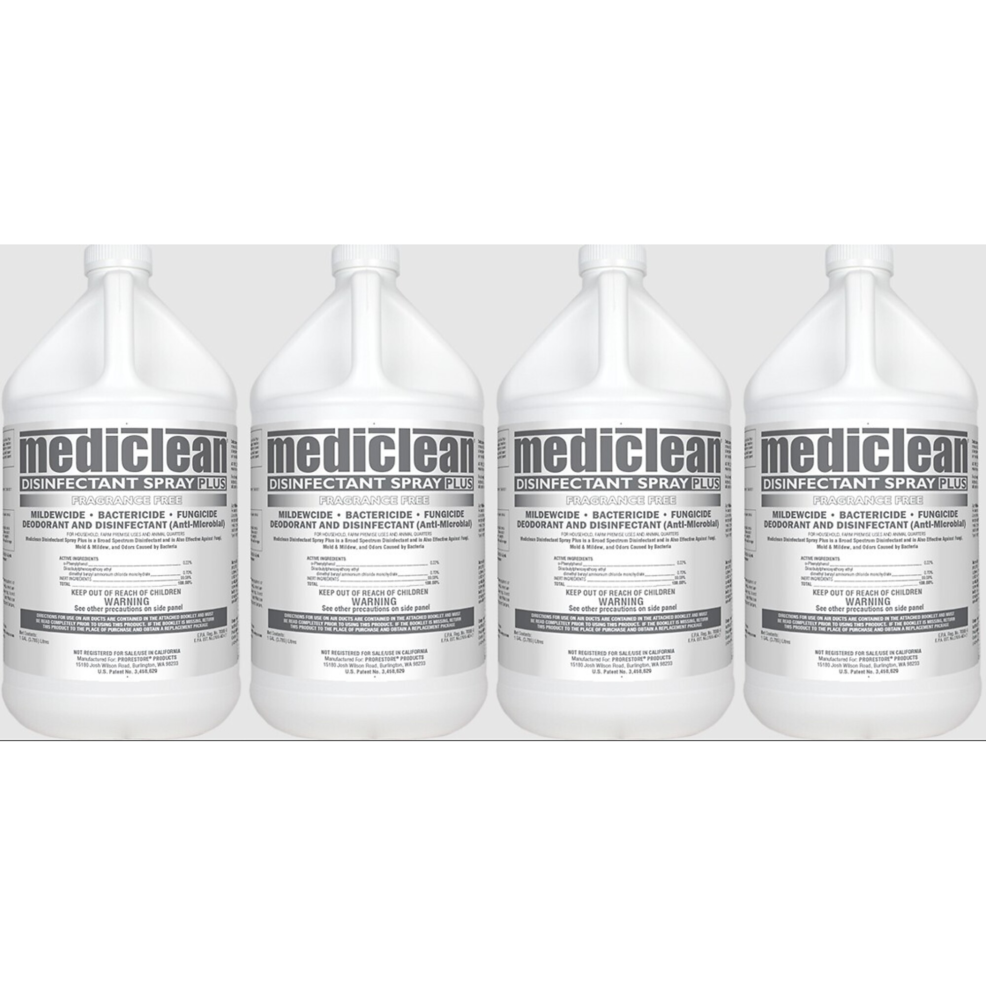 PROCHEN, Mediclean Disinfectant Spray Plus Frag Free – Model # 110576 - Four 1 gal. / 3.8 L bottles