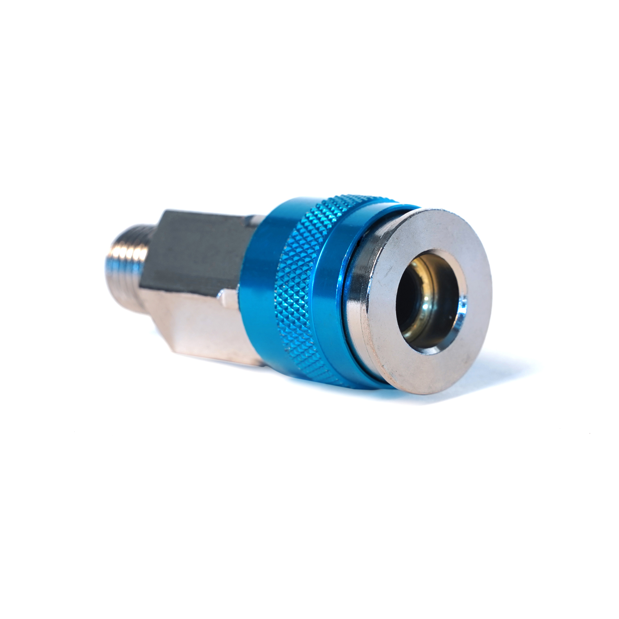 STEELMAN 1/4-Inch Plated Brass 3-In-1 Universal Quick Disconnect Coupler with 1/4-Inch Male NPT Threads, Model# UQC14M-IND