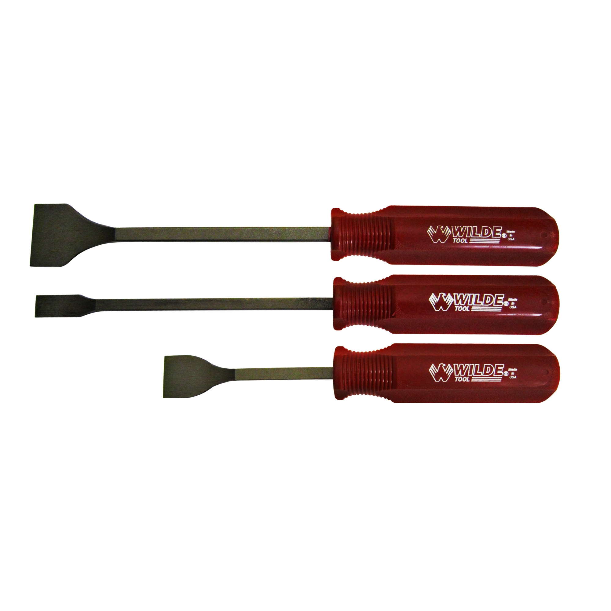 Wilde Tool 3-Piece Gasket Scraper Set (1/2", 1", & 1-1/2"), Model # GS 3.NP/CC