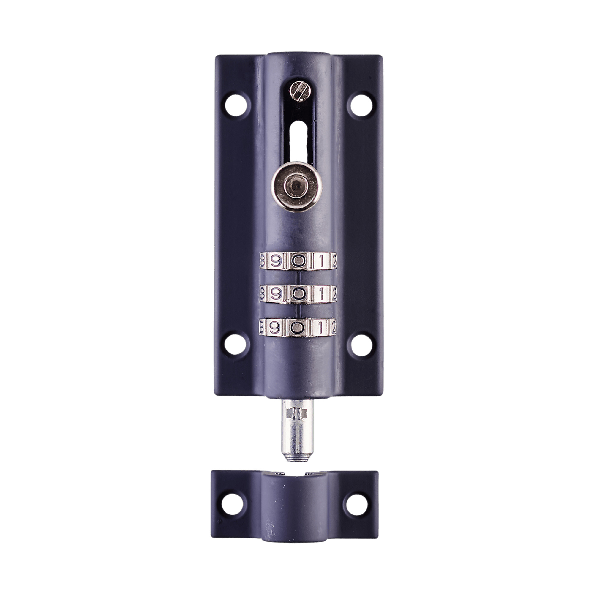 Squire Combi-Bolt Combi 3, Weatherproof Combination Bolt Lock, 3-Wheel