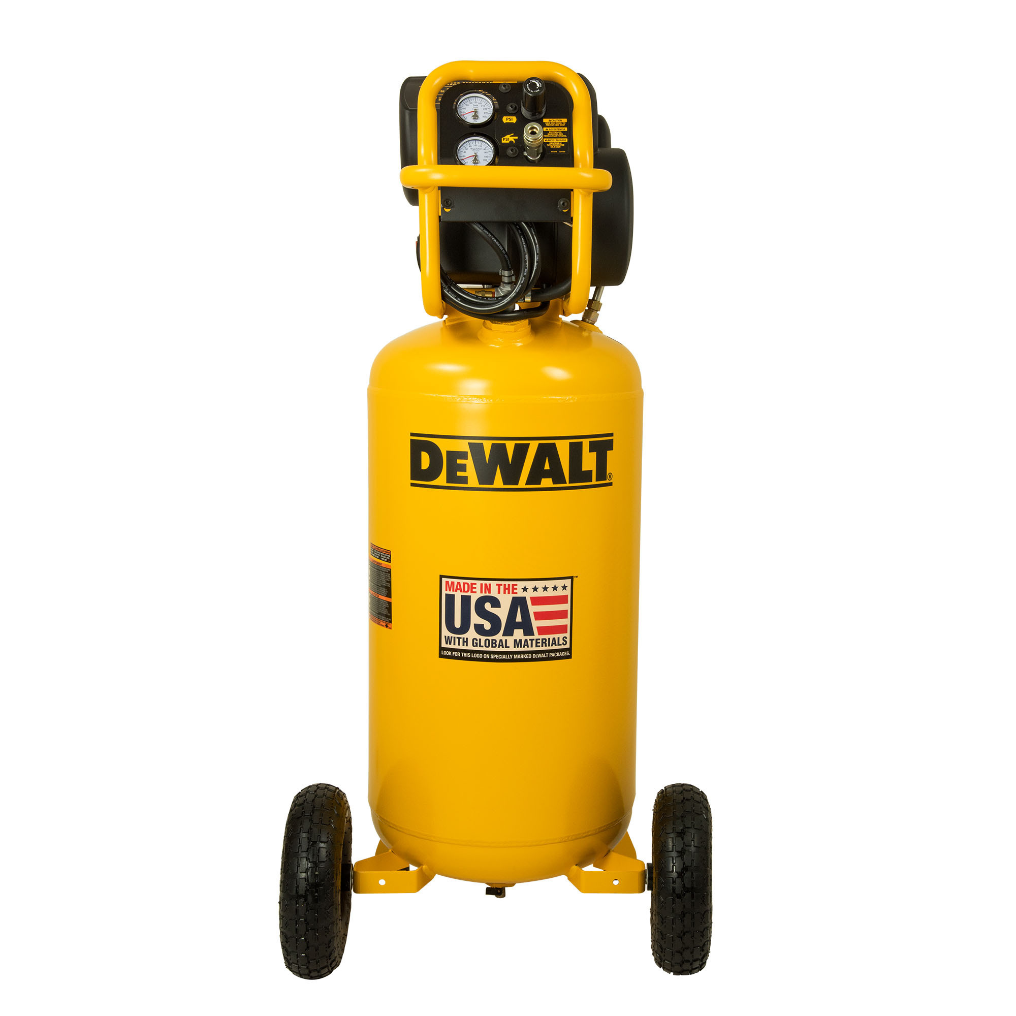 DEWALT Vertical Portable Electric Air Compressor, 27 Gallon, 200 PSI, Model# DXCM271
