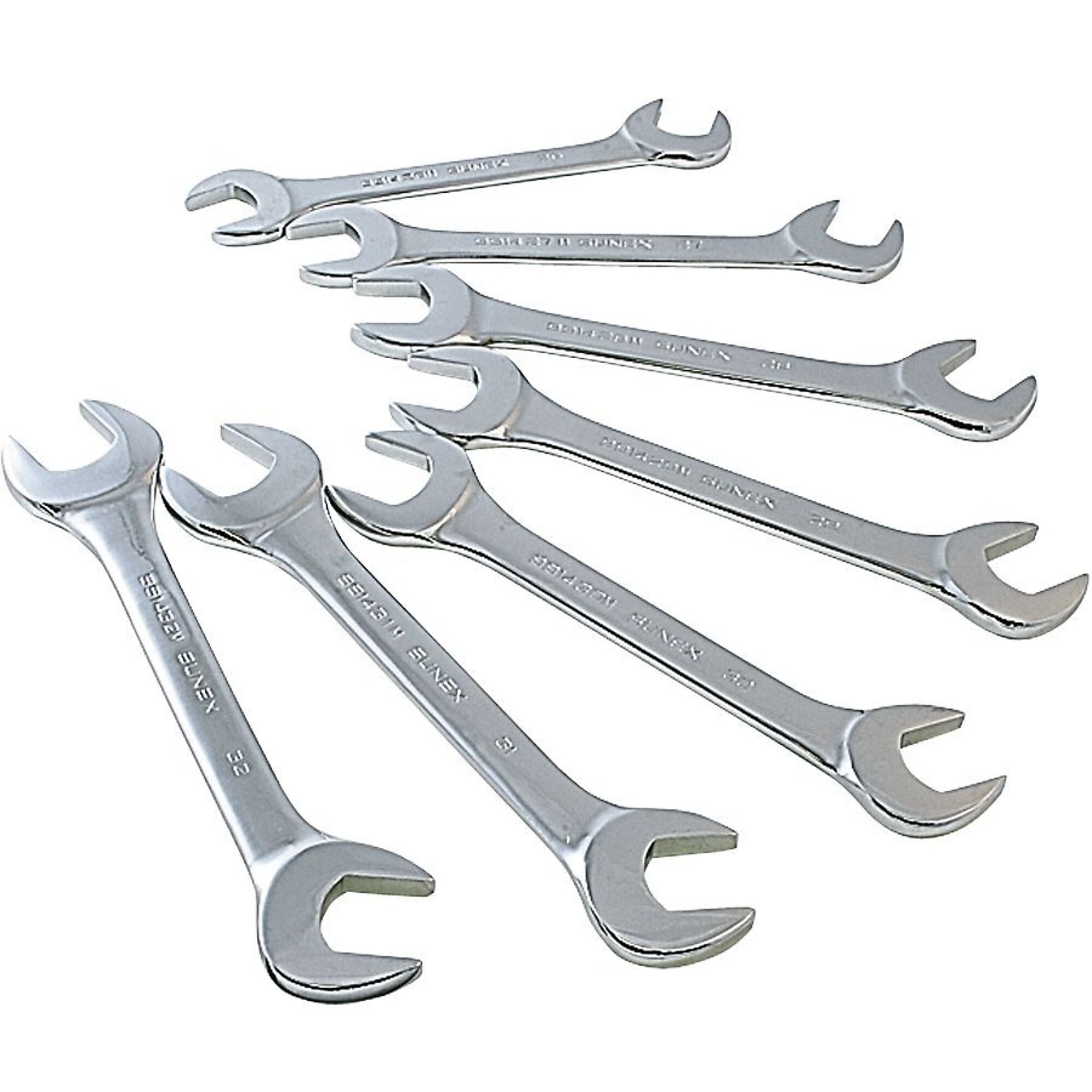 SUNEX TOOLS, Model #9927, 7 Piece Metric Angled Wrench Set