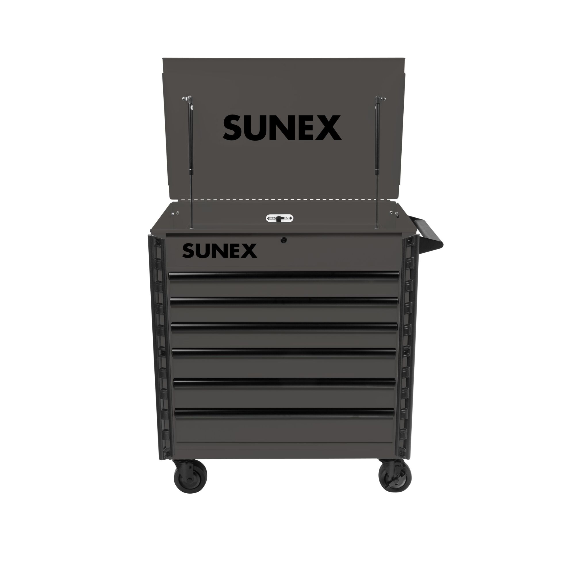 SUNEX TOOLS, Model #8056FDGRY, Premium Full Drawer Service Cart - Grey