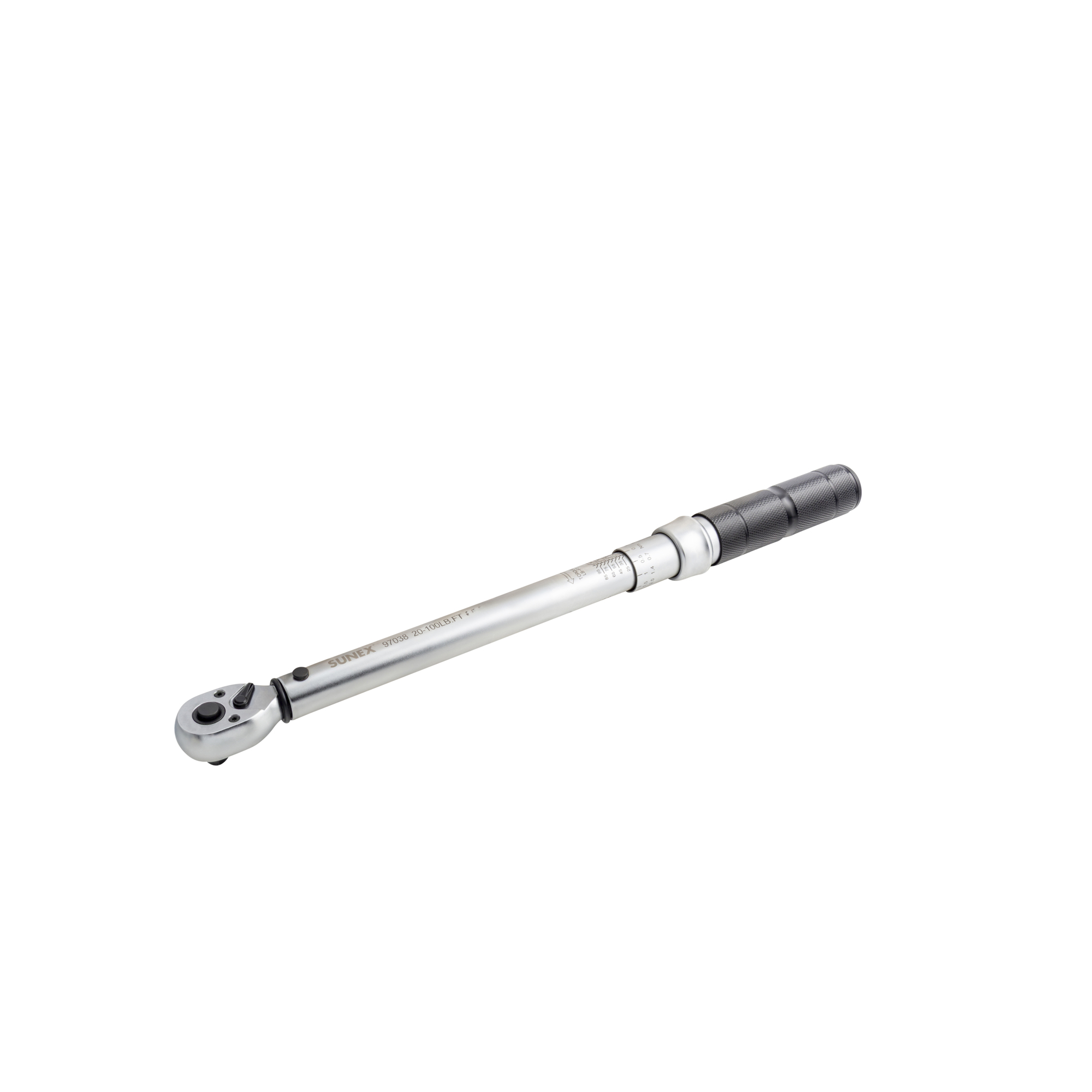 SUNEX TOOLS, Model #97038, 3/8" Drive 20-100 FT-LB Torque Wrench reversable 45Tooth