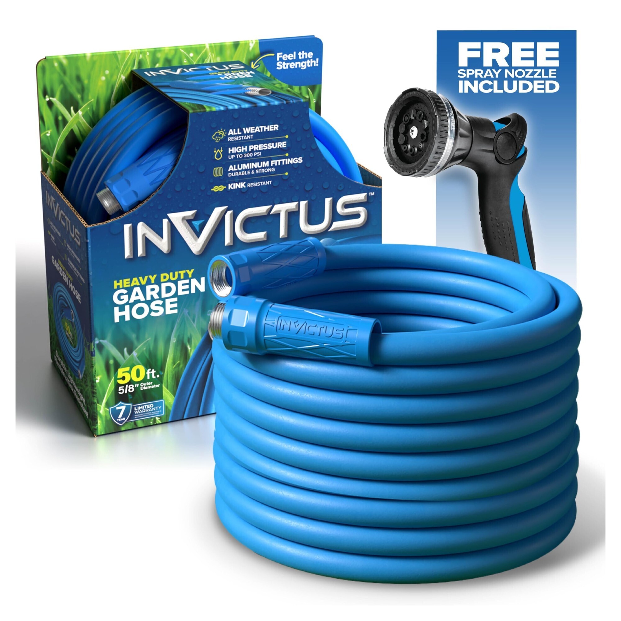 EMSON Invictus 50 ft. Garden Hose - 400 PSI, 0.63 in.