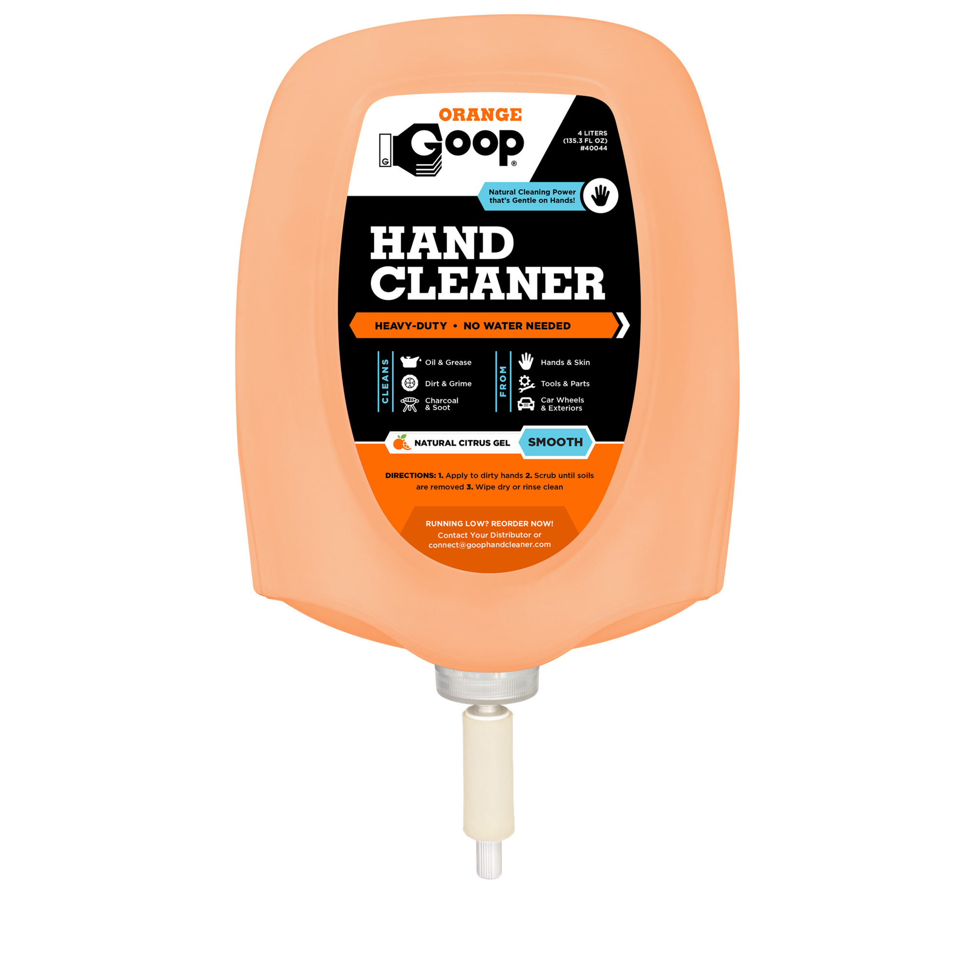GOOP Orange Goop Hand Cleaner Smooth Refill Cartridge- 4L