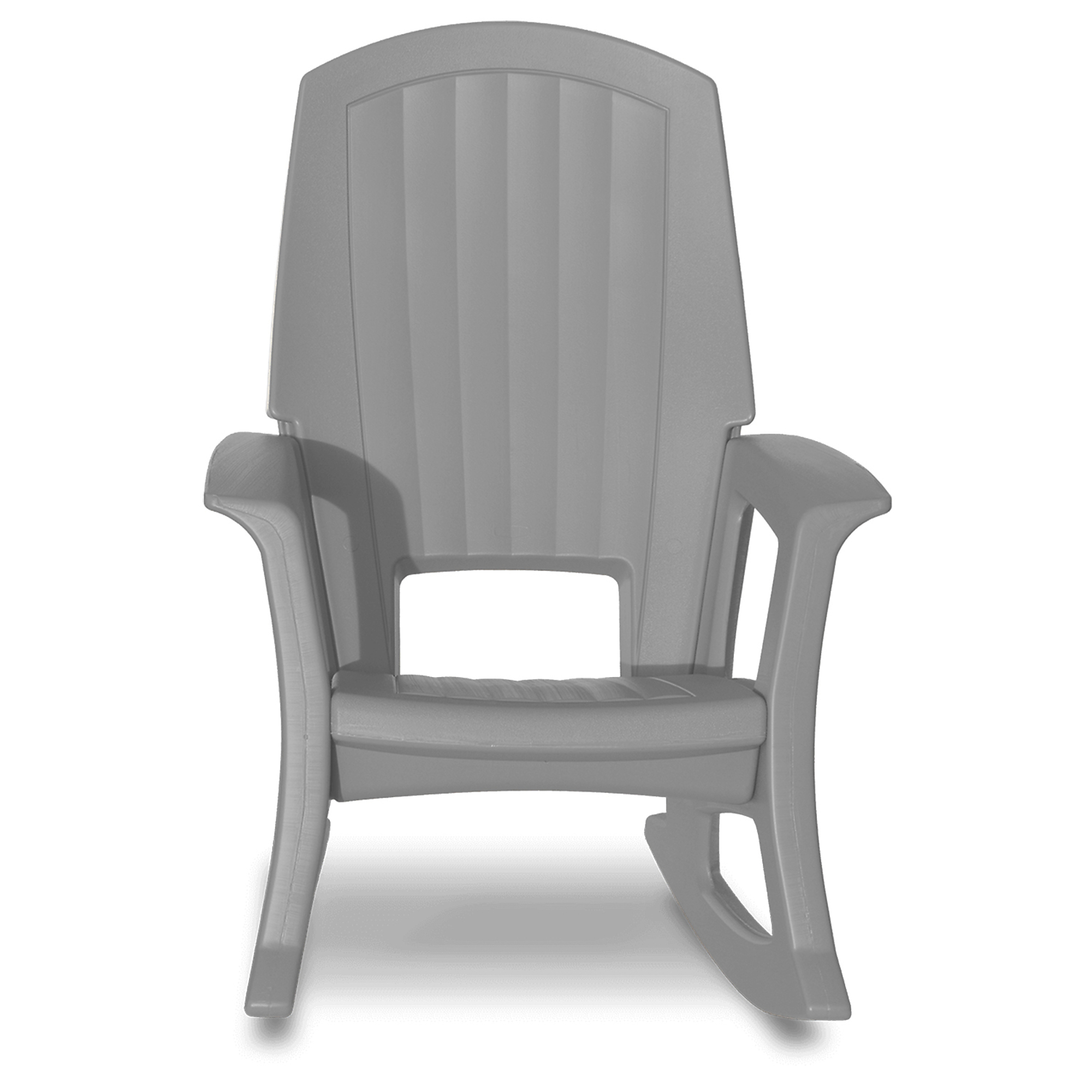Rockaway Heavy Duty All-Weather Outdoor Rocking Chair by Semco Plastics - Gray (SEMGRY)