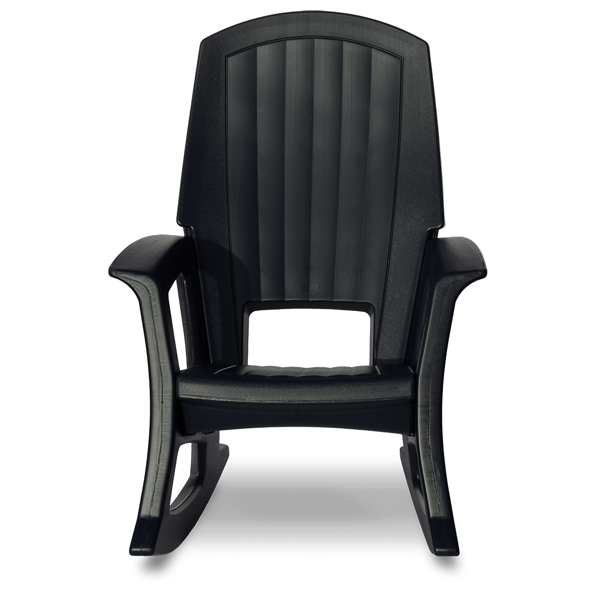 Rockaway Heavy Duty All-Weather Outdoor Rocking Chair by Semco Plastics - Black (SEMBLK)
