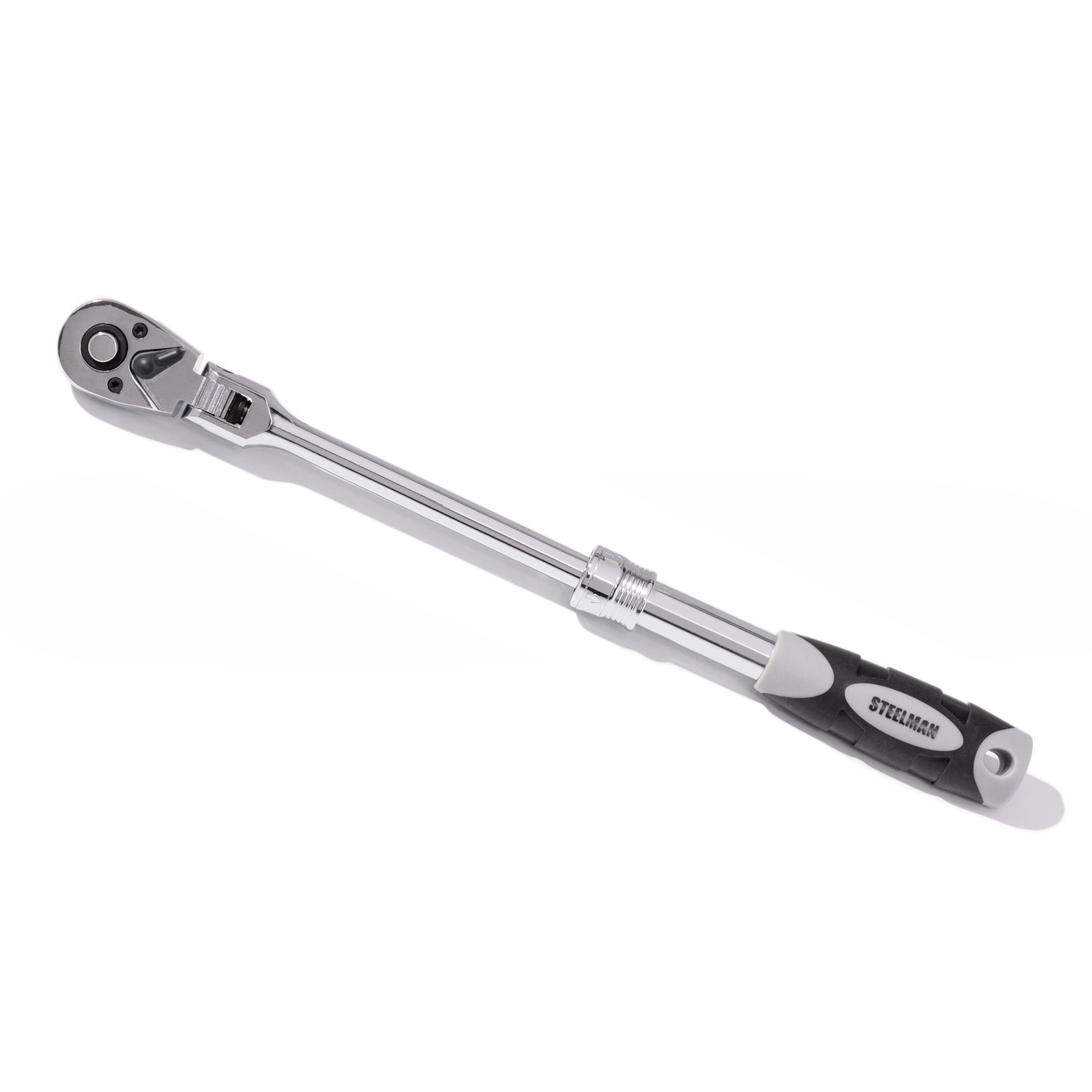 STEELMAN 3/8-Inch Drive 72-Tooth Extendable Flex-Head Ratchet (9.5 - 13.5-Inch Length), Model# 96755
