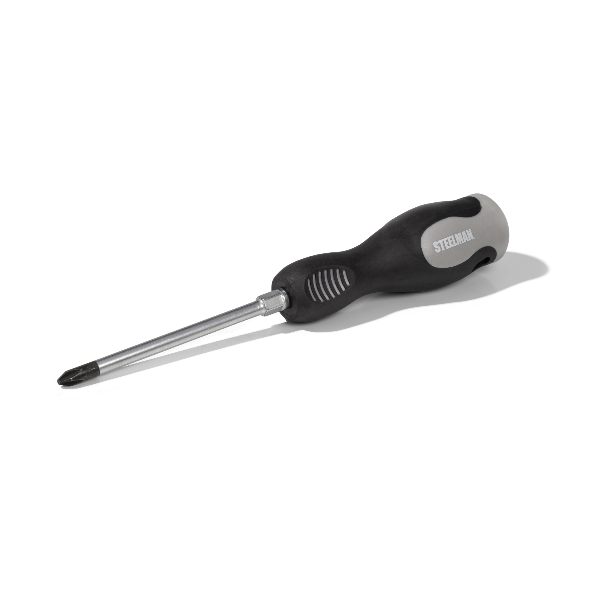 STEELMAN PH2 x 4-Inch Philips Tip Screwdriver with Comfort Grip Handle and Hex Bolster, Model# 78468A
