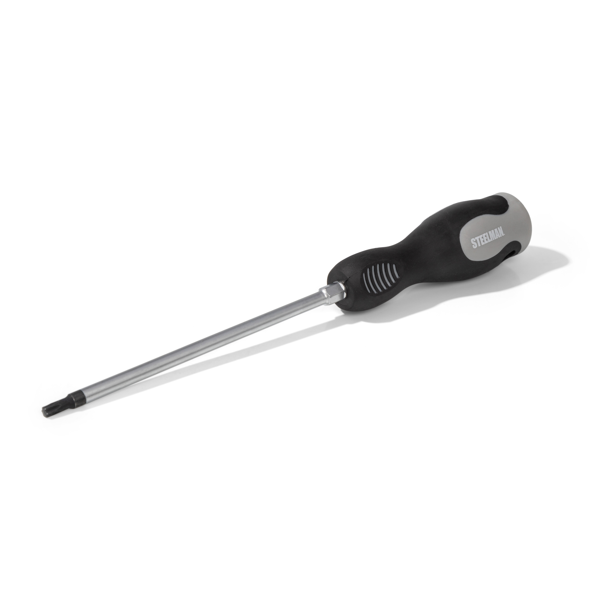 STEELMAN T25 x 6-Inch Star Tip Screwdriver with Comfort Grip Handle and Hex Bolster, Model# 78476A