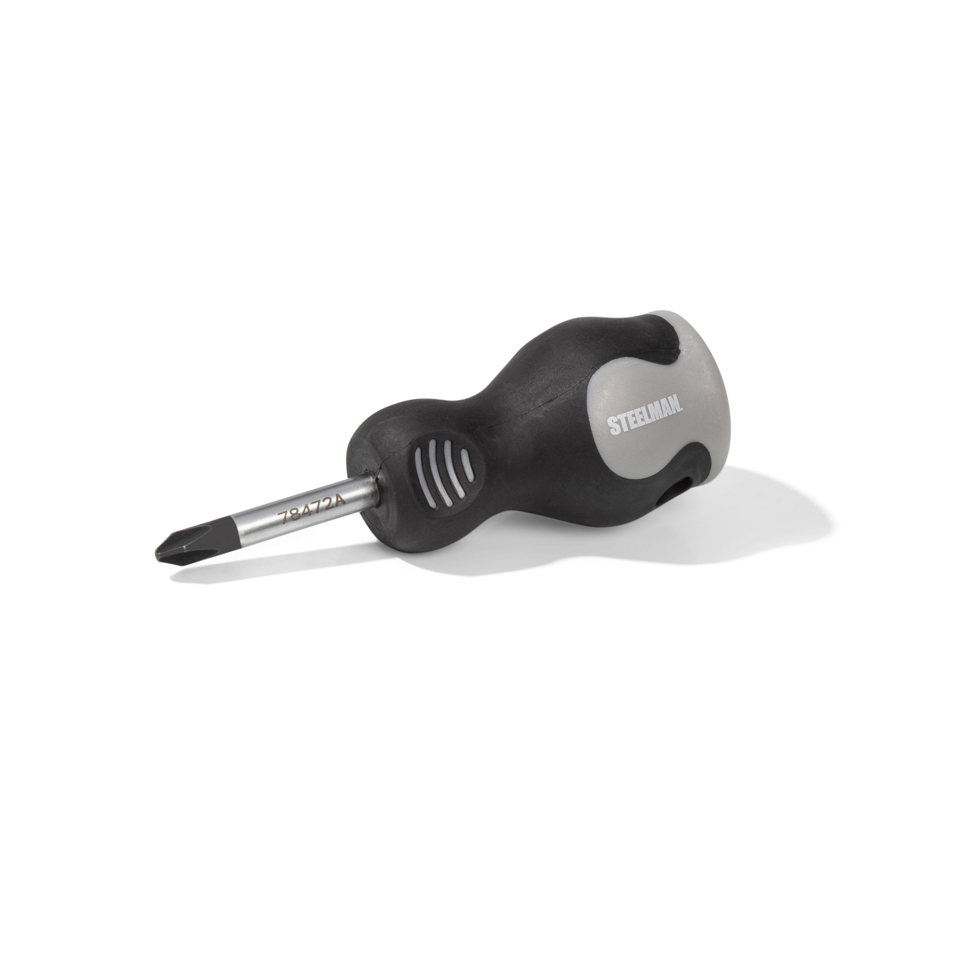 STEELMAN PH2 x 1-1/2-Inch Phillips Tip Stubby Screwdriver with Comfort Grip Handle, Model# 78472A