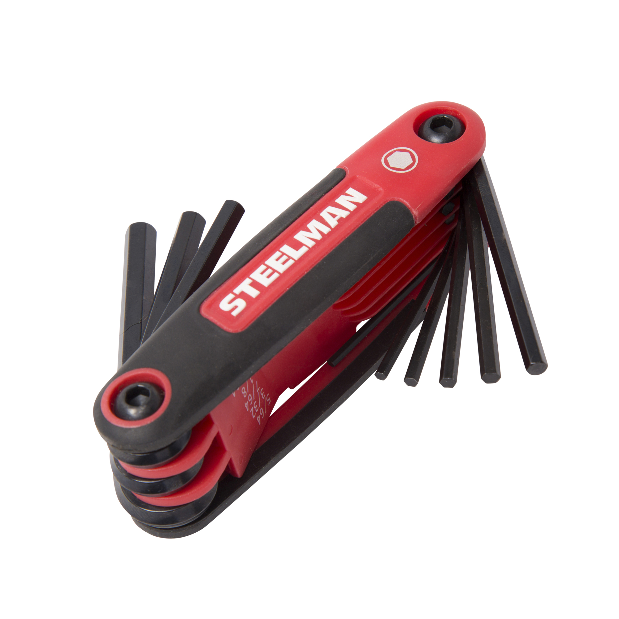 STEELMAN 9-Piece Folding Hex Key Set, Standard (SAE-Inch), Model# 41929