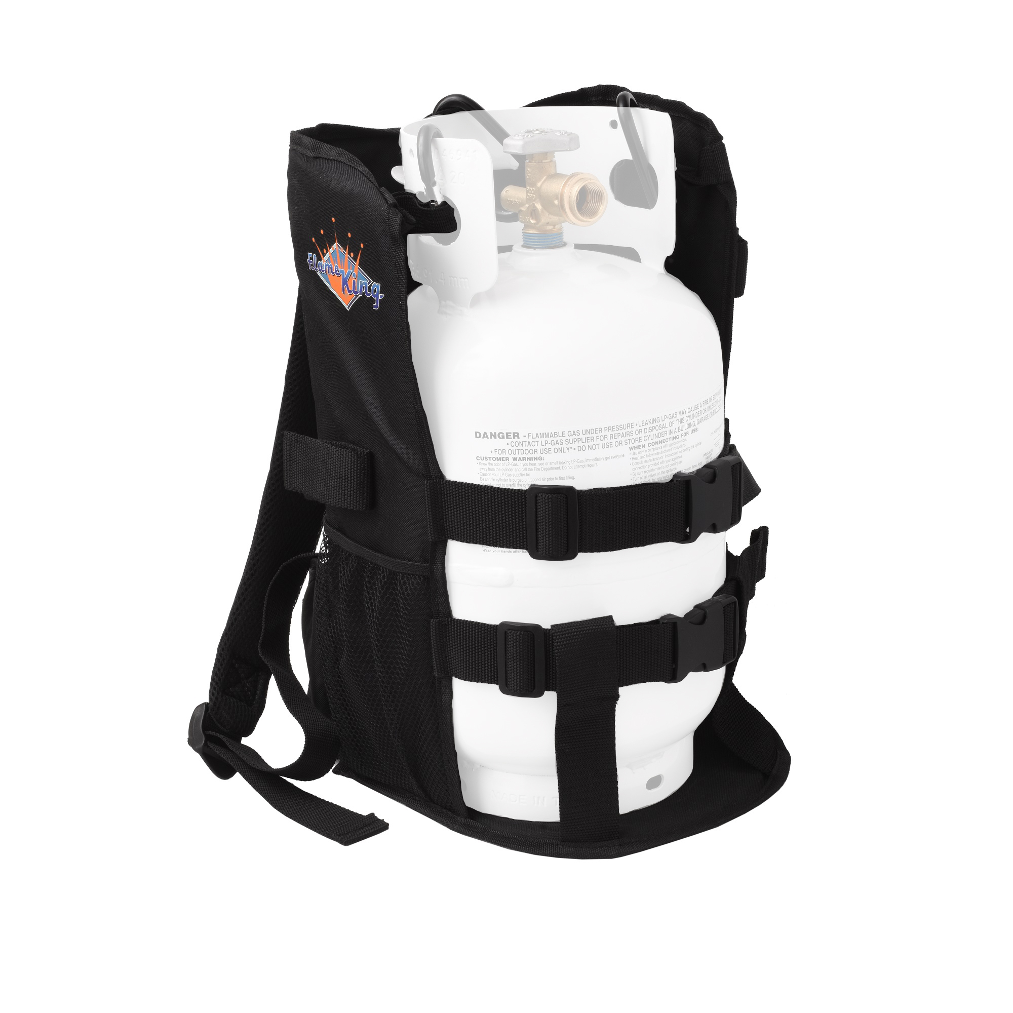 Flame King, backpack for 10 lb or 5 lb propane tank, YSNBKPK