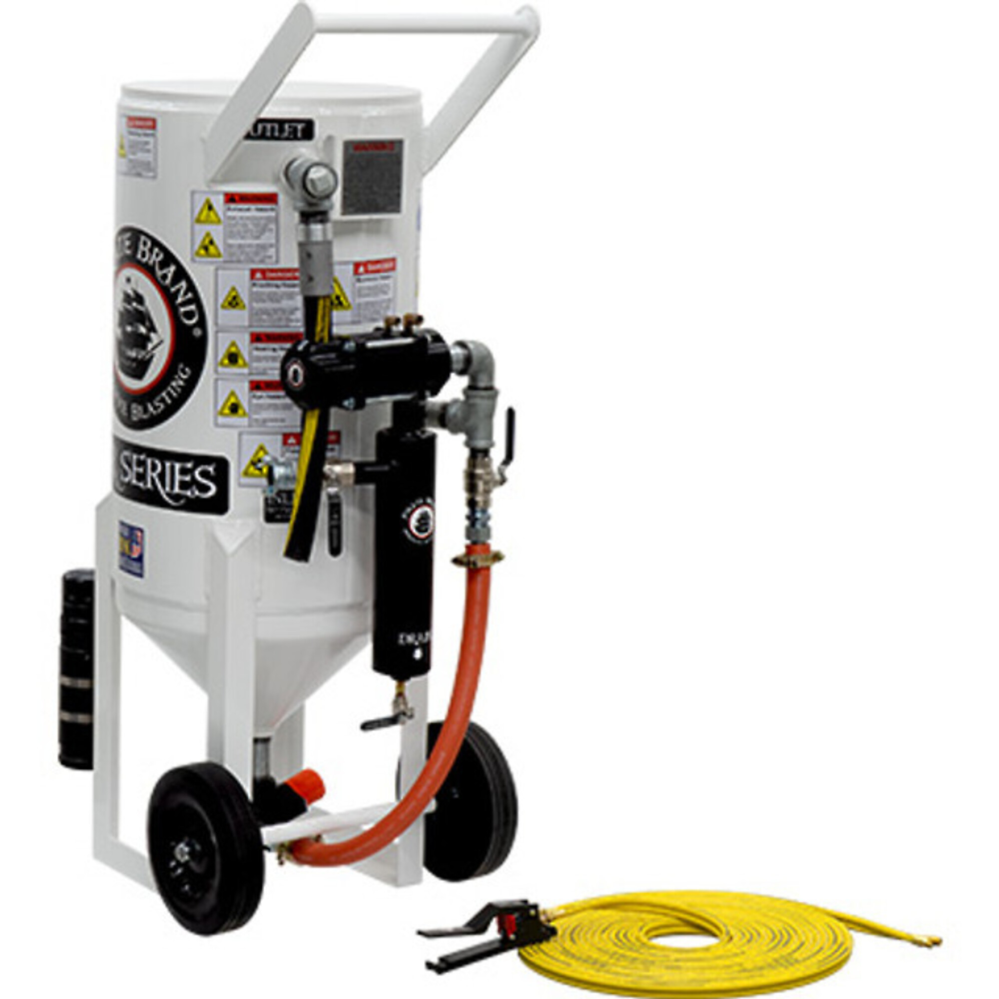 Pirate Brand, S-Series 3.5 Cu Ft Portable Blast Pot with Pressure Release System and Pneumatic Controls, A Package