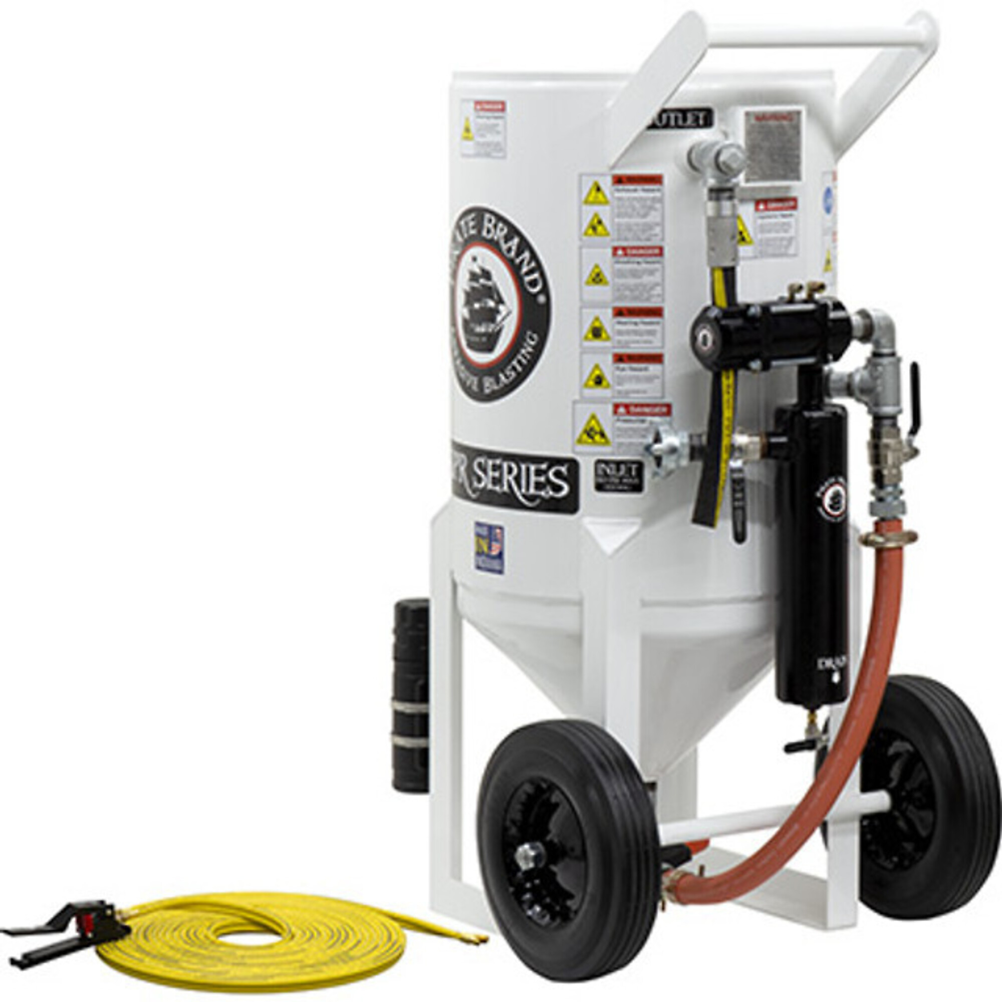 Pirate Brand, S-Series 6.5 Cu Ft Portable Blast Pot with Pressure Release System and Pneumatic Controls, A Package