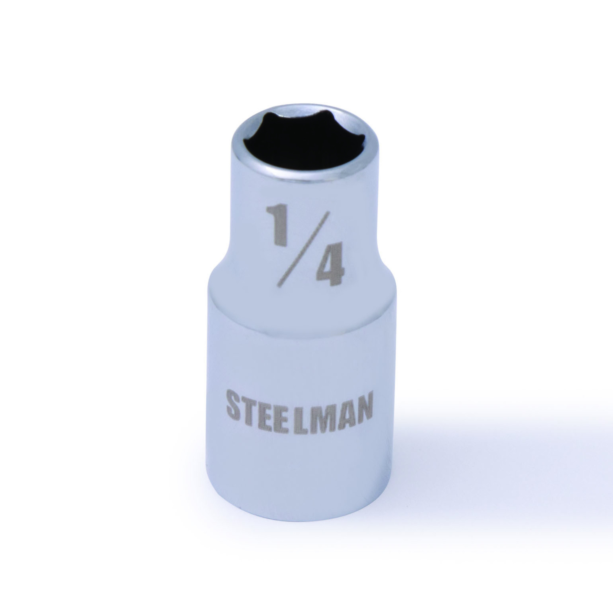 STEELMAN 1/4-Inch Drive x 1/4-Inch Shallow Depth 6-Point Chrome SAE Single Socket, Model# 78159