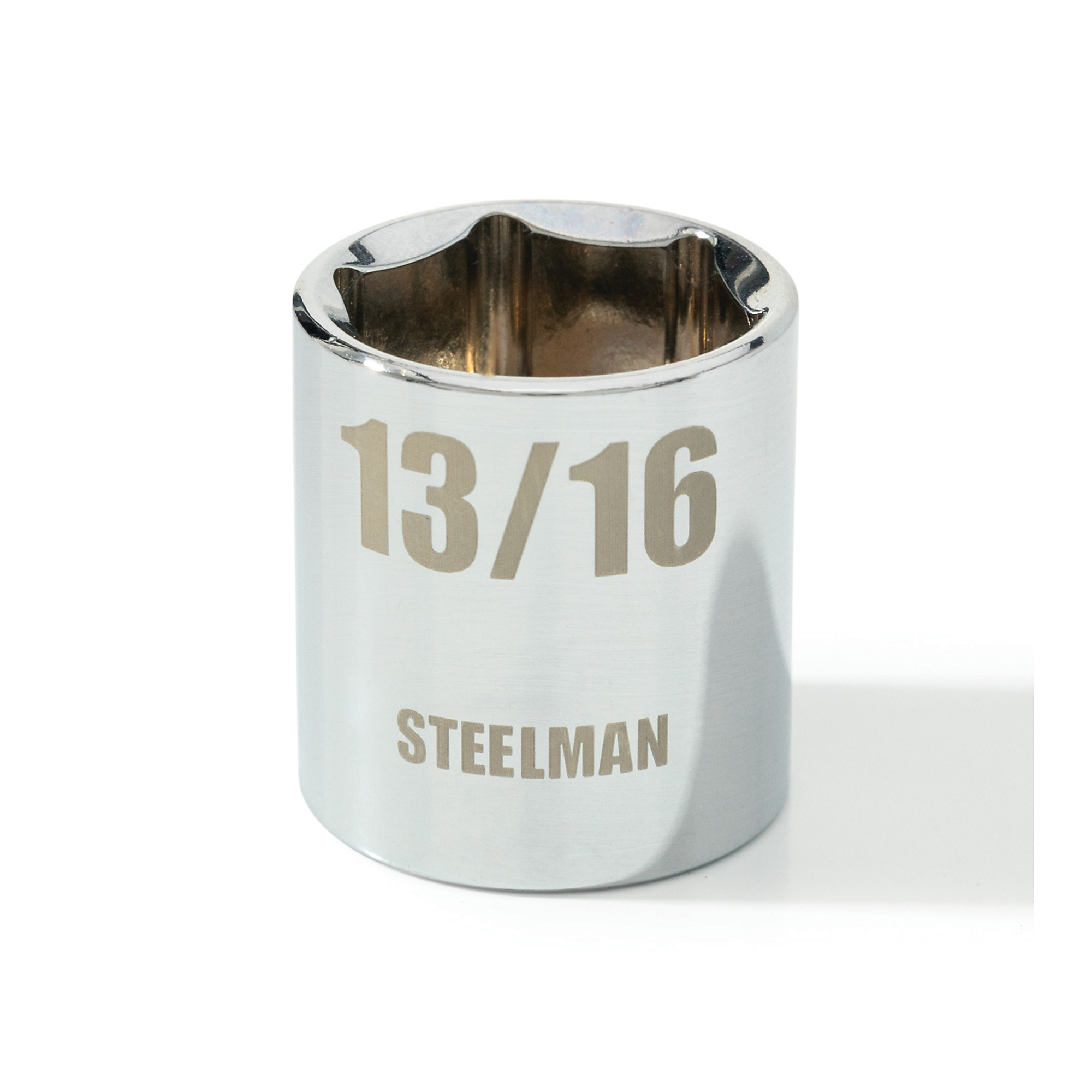 STEELMAN 3/8-Inch Drive x 13/16-Inch Shallow 6-Point SAE Single Socket, Model# 78211