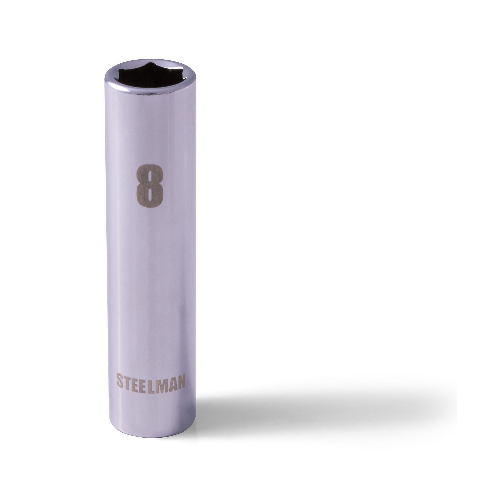 STEELMAN 1/4-Inch Drive x 8mm Deep Well 6-Point Socket, Model# 78419
