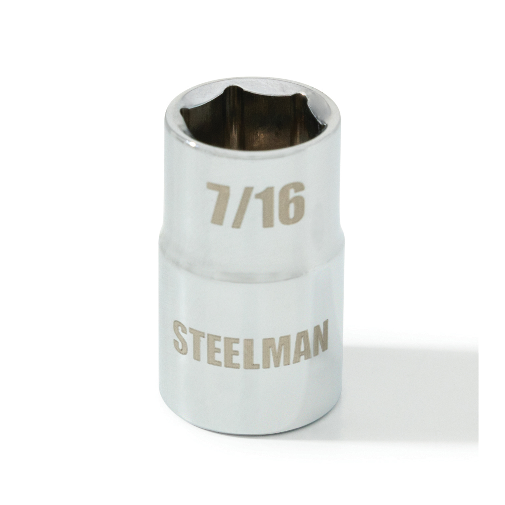 STEELMAN 3/8-Inch Drive x 7/16-Inch Shallow 6-Point SAE Single Socket, Model# 78205
