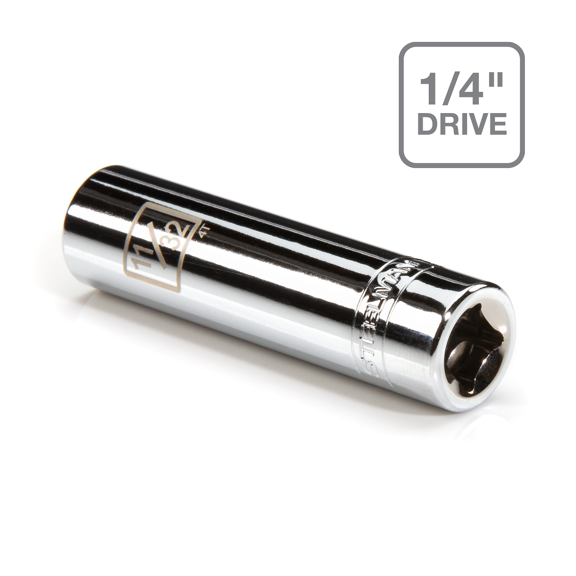 STEELMAN PRO 1/4-Inch Drive x 11/32-Inch Deep 6-Point Socket, Model ...