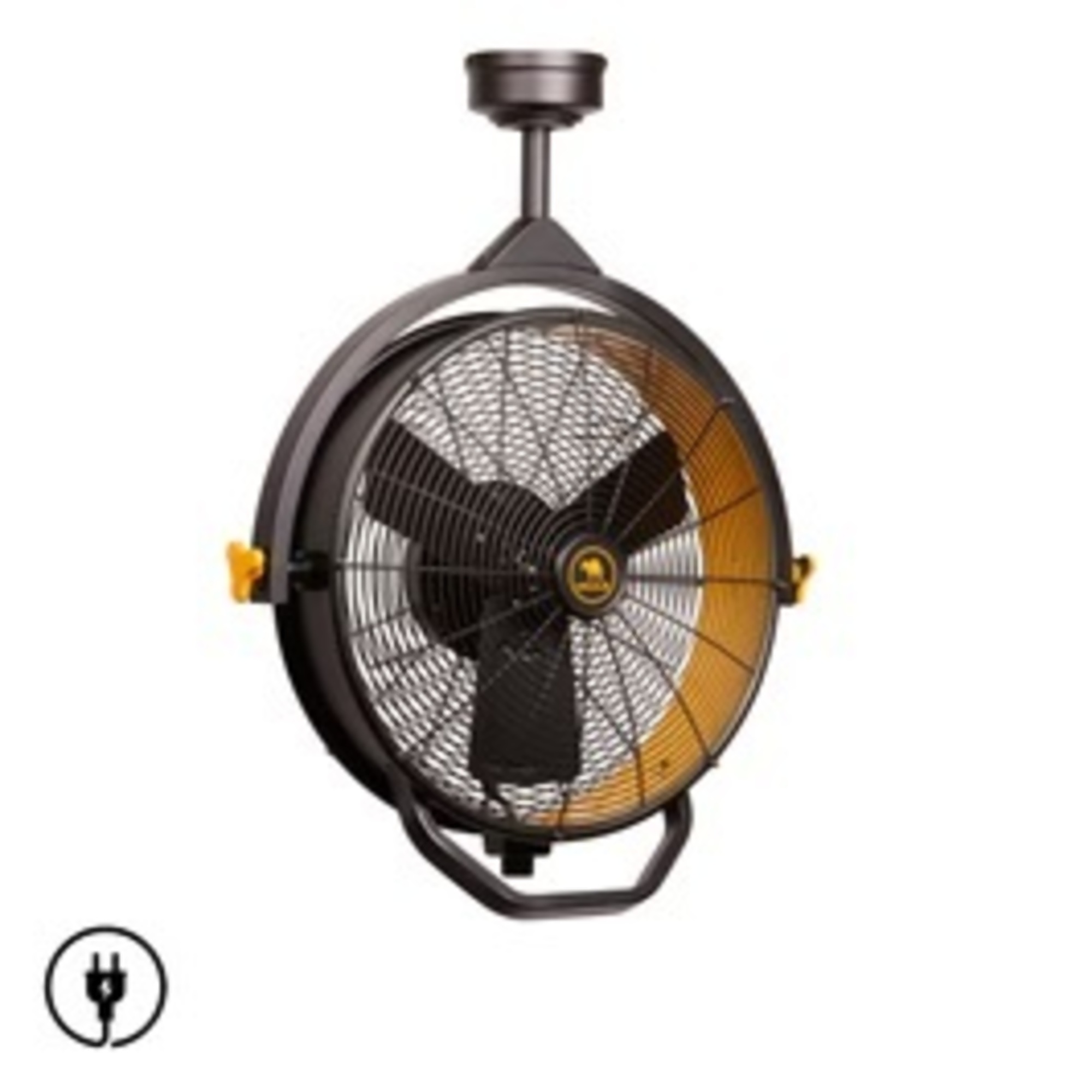 Mule, 18" Mule Black and Yellow Garage Fan w Remote, Model # 52035-49