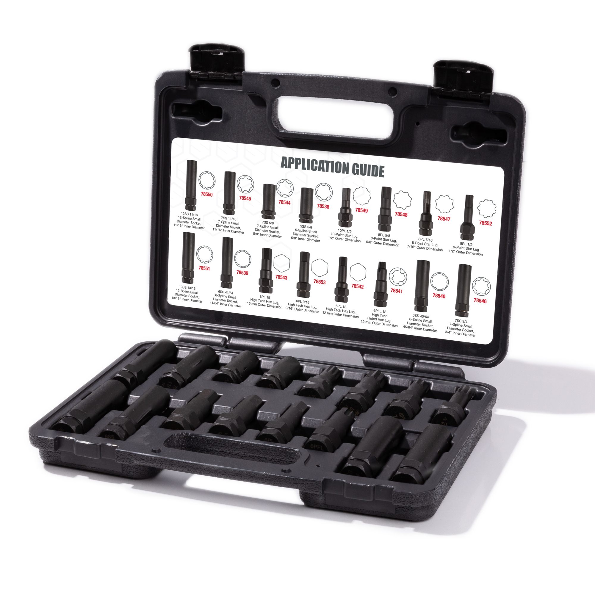 STEELMAN PRO 16-Piece Locking Lug Nut Master Key Set, Model# 78537