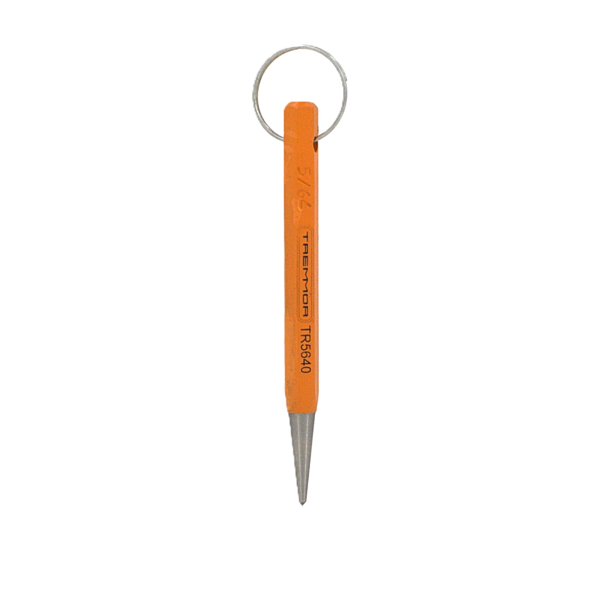 TREMMOR Tether Ready Center Punch with Lanyard Ring (5/64" Tip | 3.5" Length)