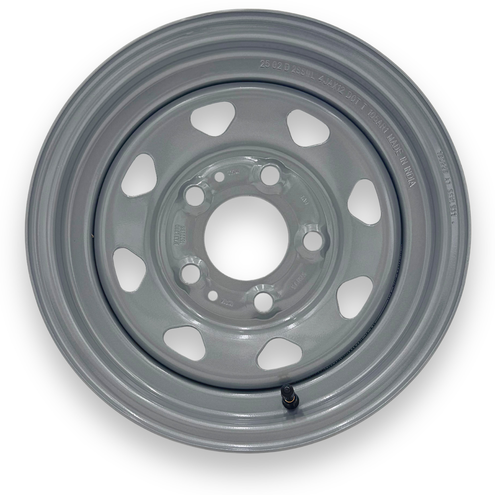Steel Master 12x4 5 on 4.5 Bolt Eight Spoke Silver