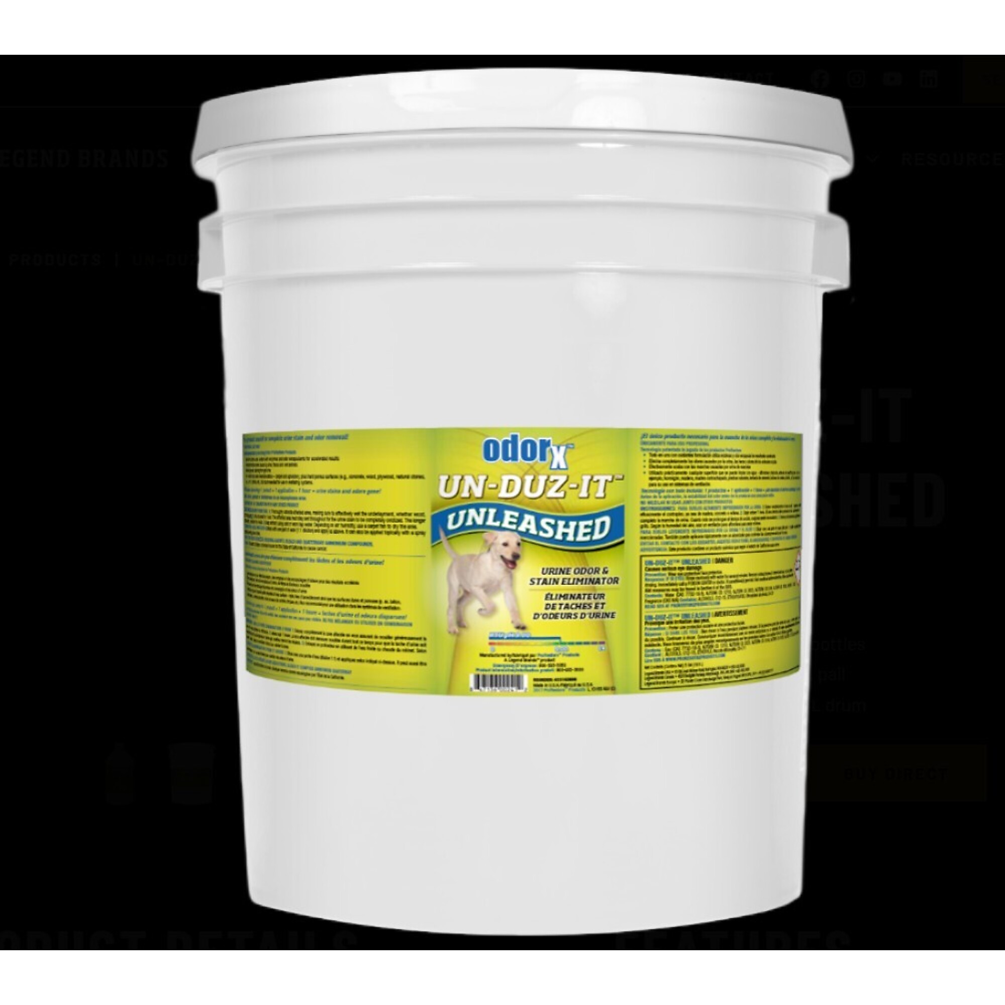 ODORx, Un-Duz-It Unleashed 5 Gallons, Model # 114800. #1 selling pet odor solution!