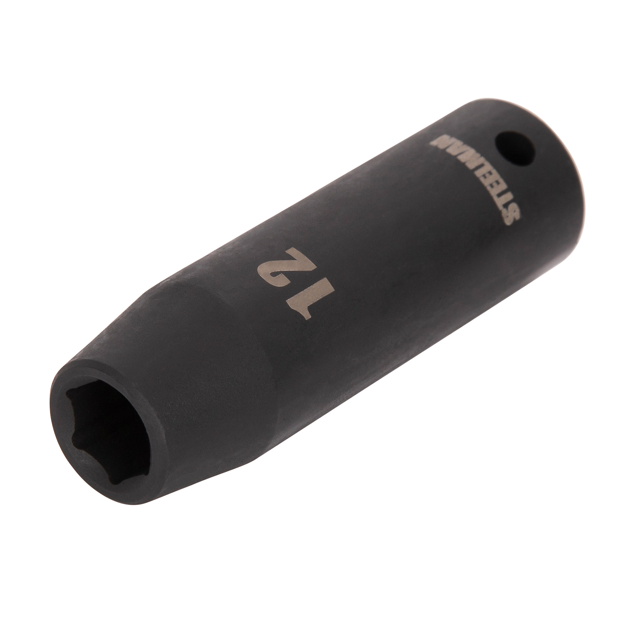 STEELMAN 1/2-Inch Drive x 12mm Deep 6-Point Impact Metric Single Socket, Model# 78282