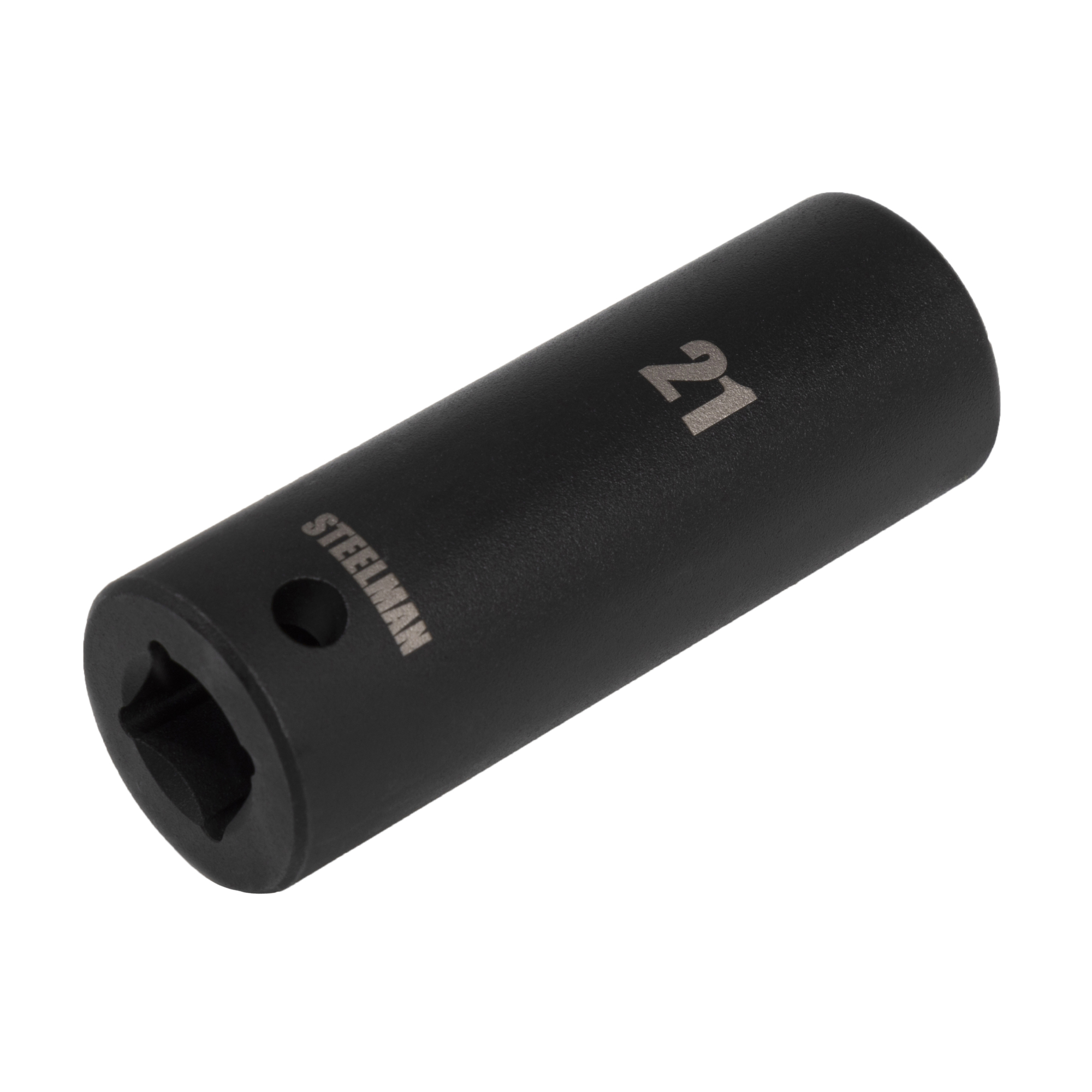 STEELMAN 1/2-Inch Drive x 21mm Deep Well Thin Wall 6-Point Impact Socket, Model# 79405