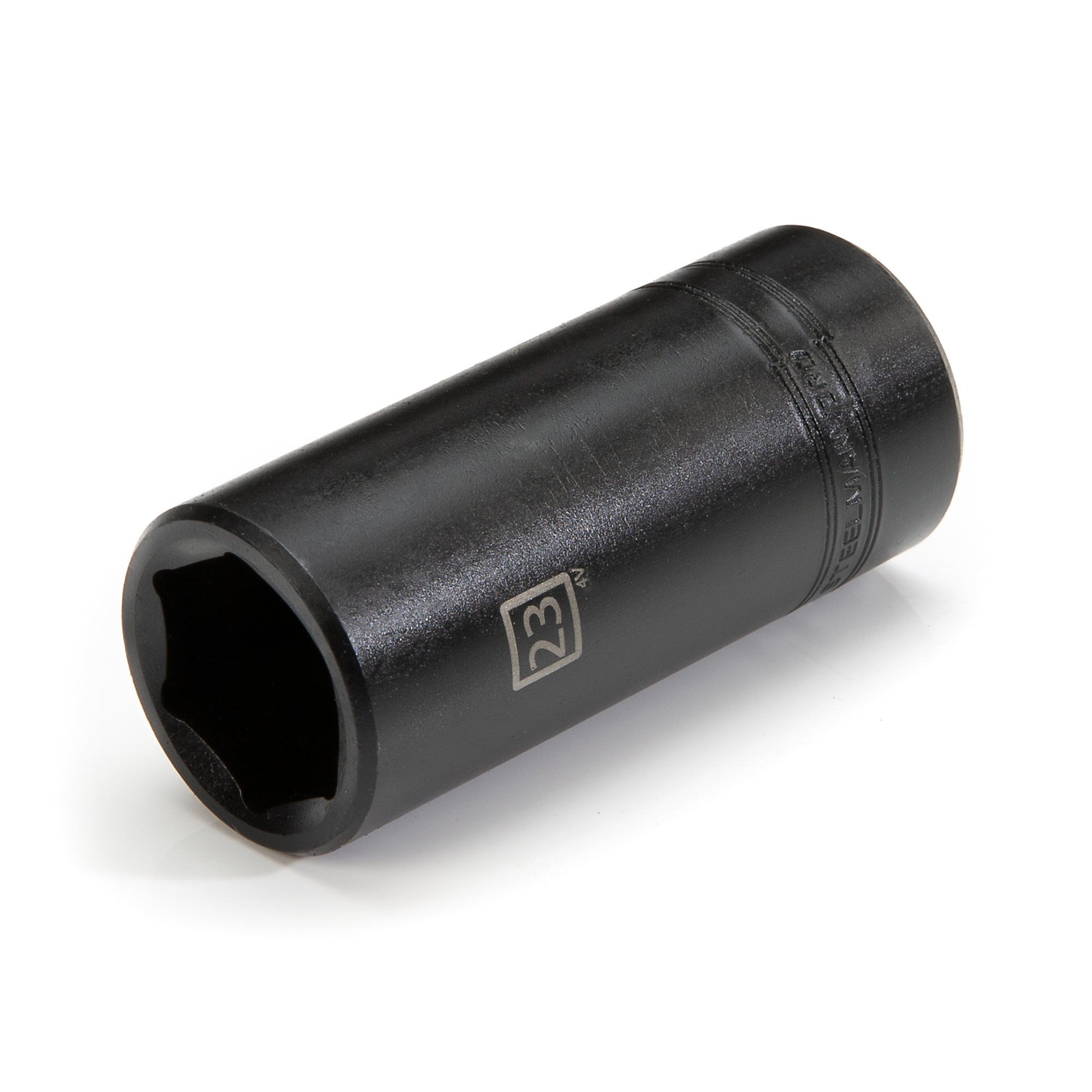 STEELMAN 1/2-Inch Drive x 23mm Deep Well 6-Point Impact Socket, Model# 78427
