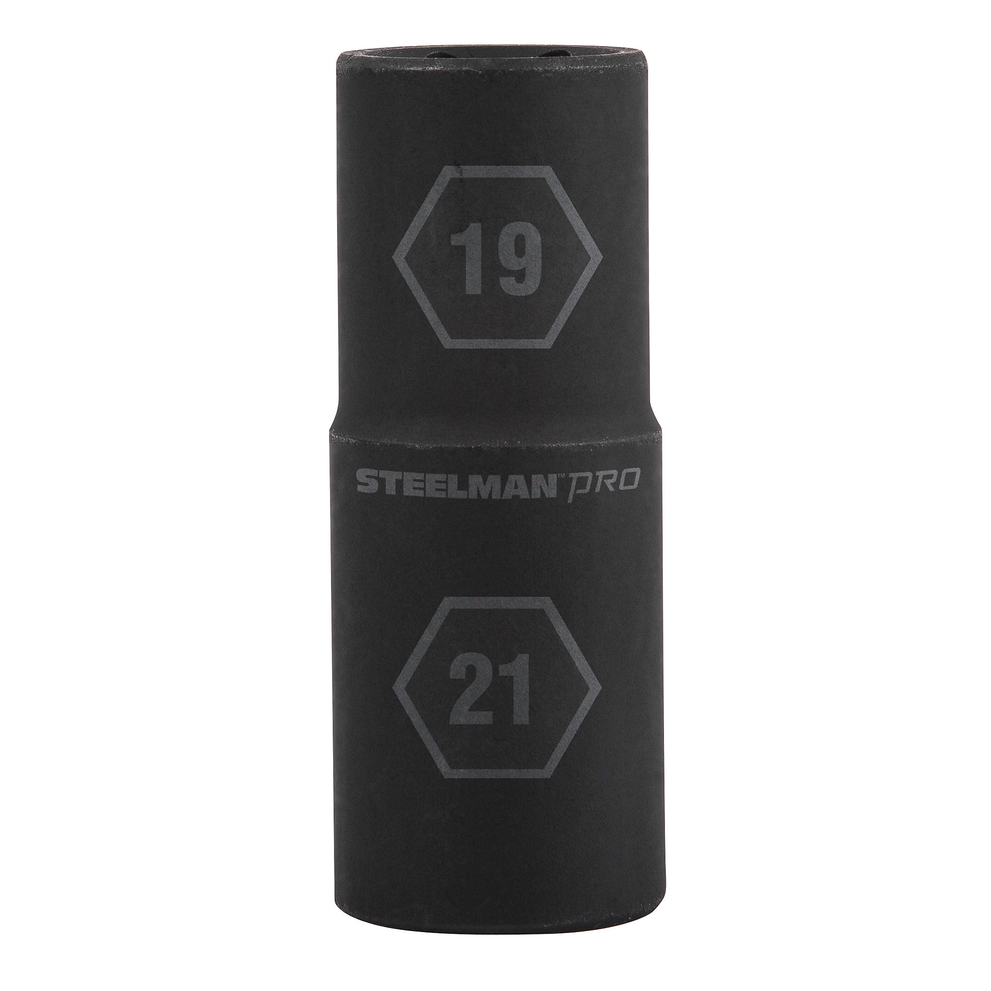 STEELMAN PRO 1/2-Inch Drive 6-Point 19mm x 21mm Impact Flip Socket, Model# 60229