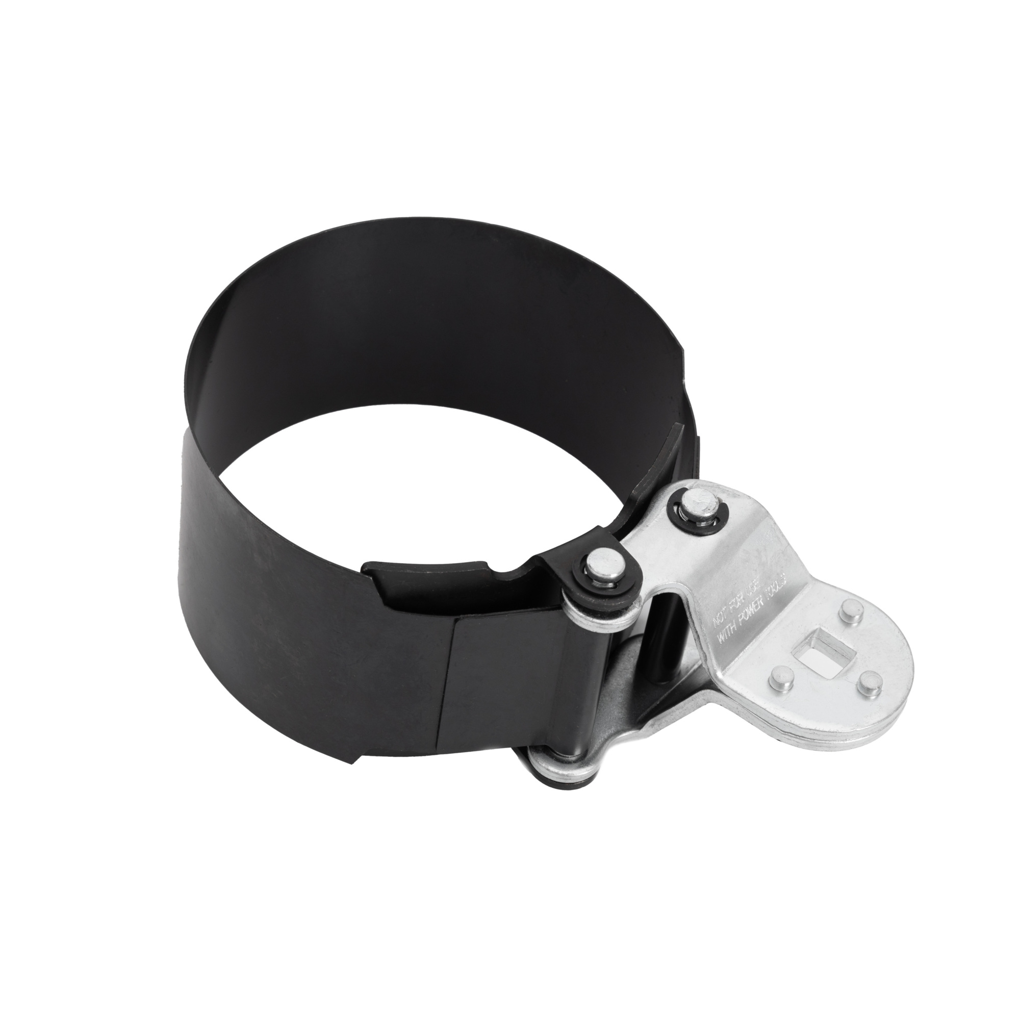 STEELMAN 4-21/32-Inch - 5-5/32-Inch Heavy Duty Oil Filter Strap Wrench with 1/2-Inch Square Drive, Black, Model# 61247